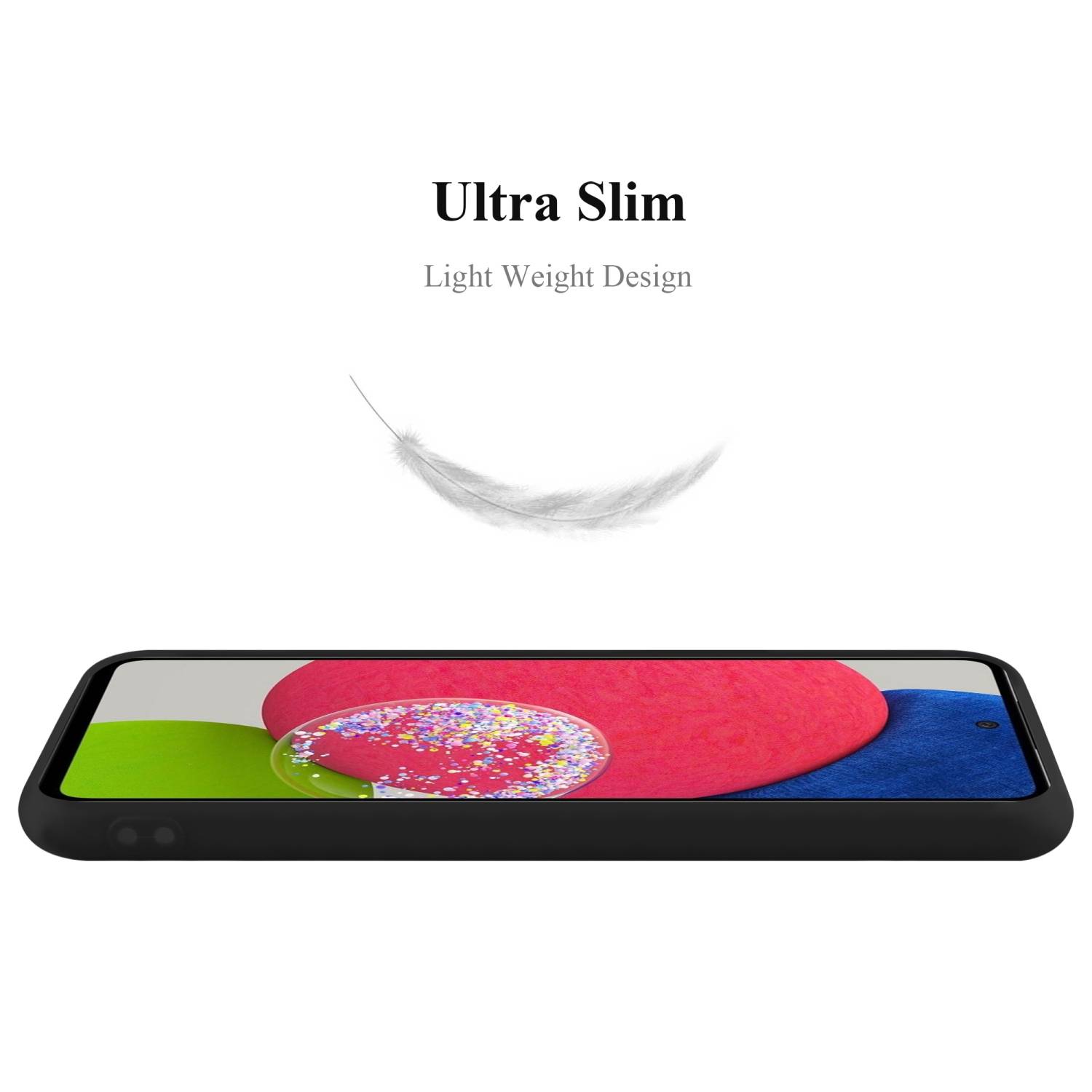 Cadorabo Hülle für Samsung Galaxy A52 (4G / 5G) / A52s Schutzhülle in Schwarz Handyhülle TPU Silikon Etui Case Cover