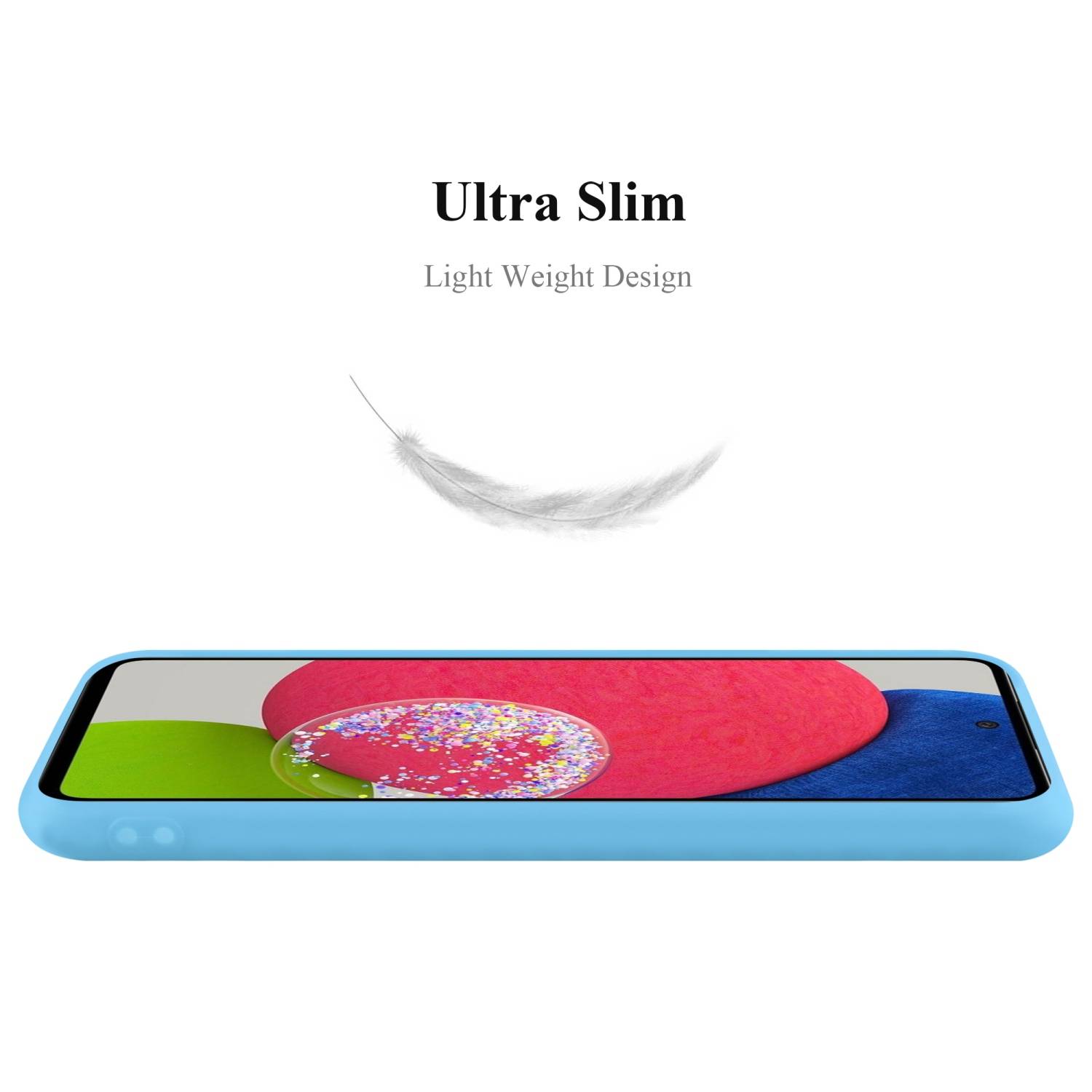 Cadorabo Hülle für Samsung Galaxy A52 (4G / 5G) / A52s Schutzhülle in Blau Handyhülle TPU Silikon Etui Case Cover