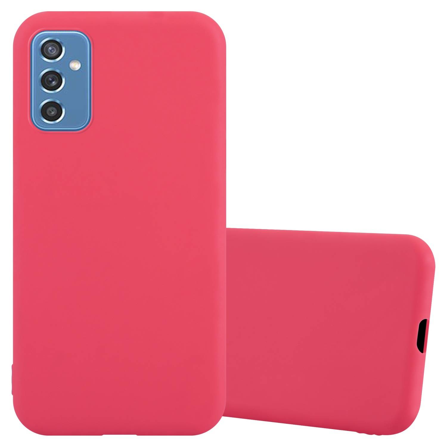 Cadorabo Hülle für Samsung Galaxy M52 5G Schutzhülle in Rot Handyhülle TPU Silikon Etui Case Cover
