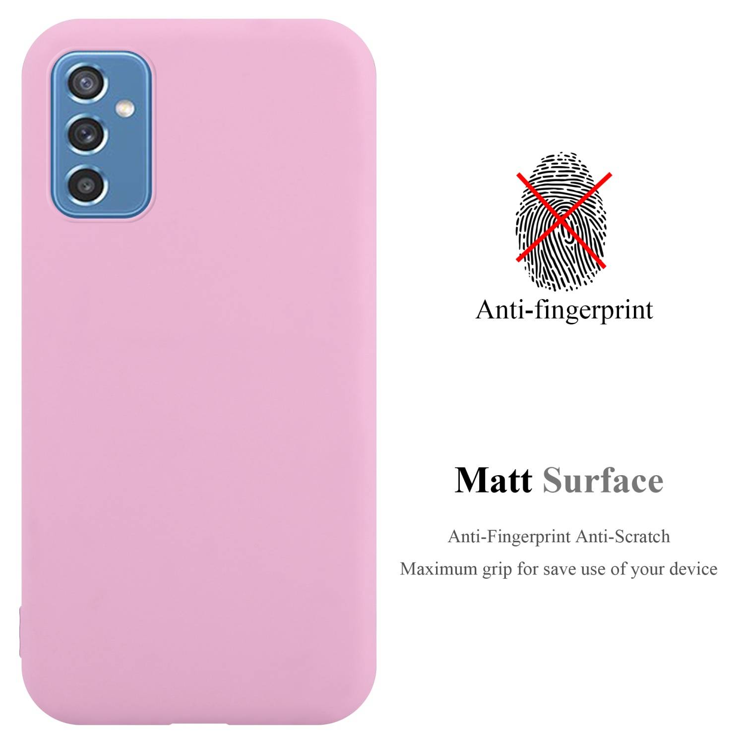 Cadorabo Hülle für Samsung Galaxy M52 5G Schutzhülle in Rosa Handyhülle TPU Silikon Etui Case Cover