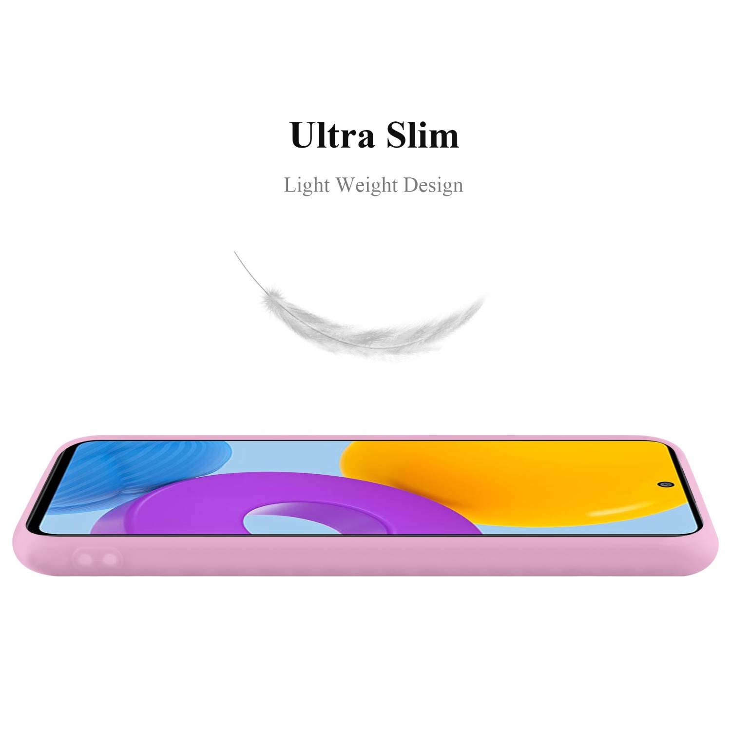 Cadorabo Hülle für Samsung Galaxy M52 5G Schutzhülle in Rosa Handyhülle TPU Silikon Etui Case Cover