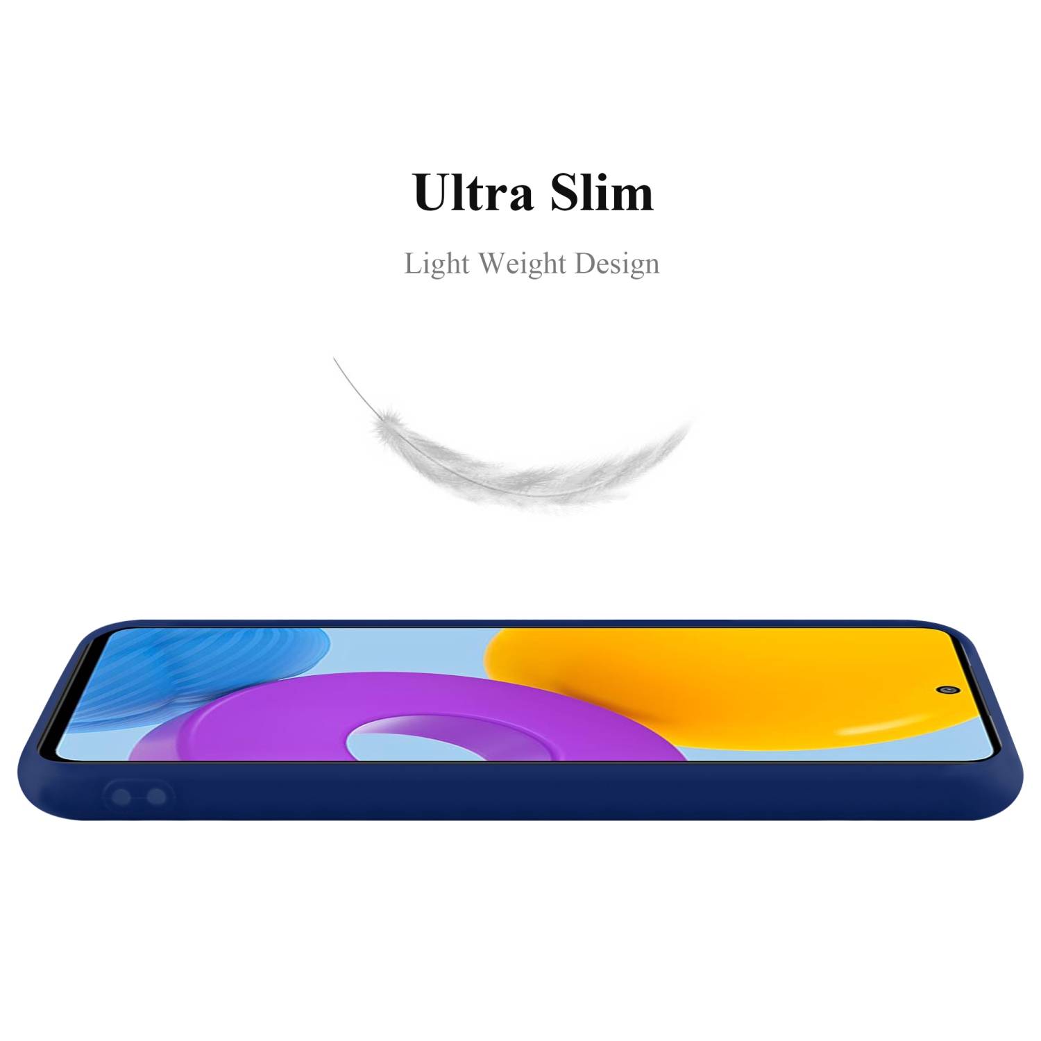 Cadorabo Hülle für Samsung Galaxy M52 5G Schutzhülle in Blau Handyhülle TPU Silikon Etui Case Cover