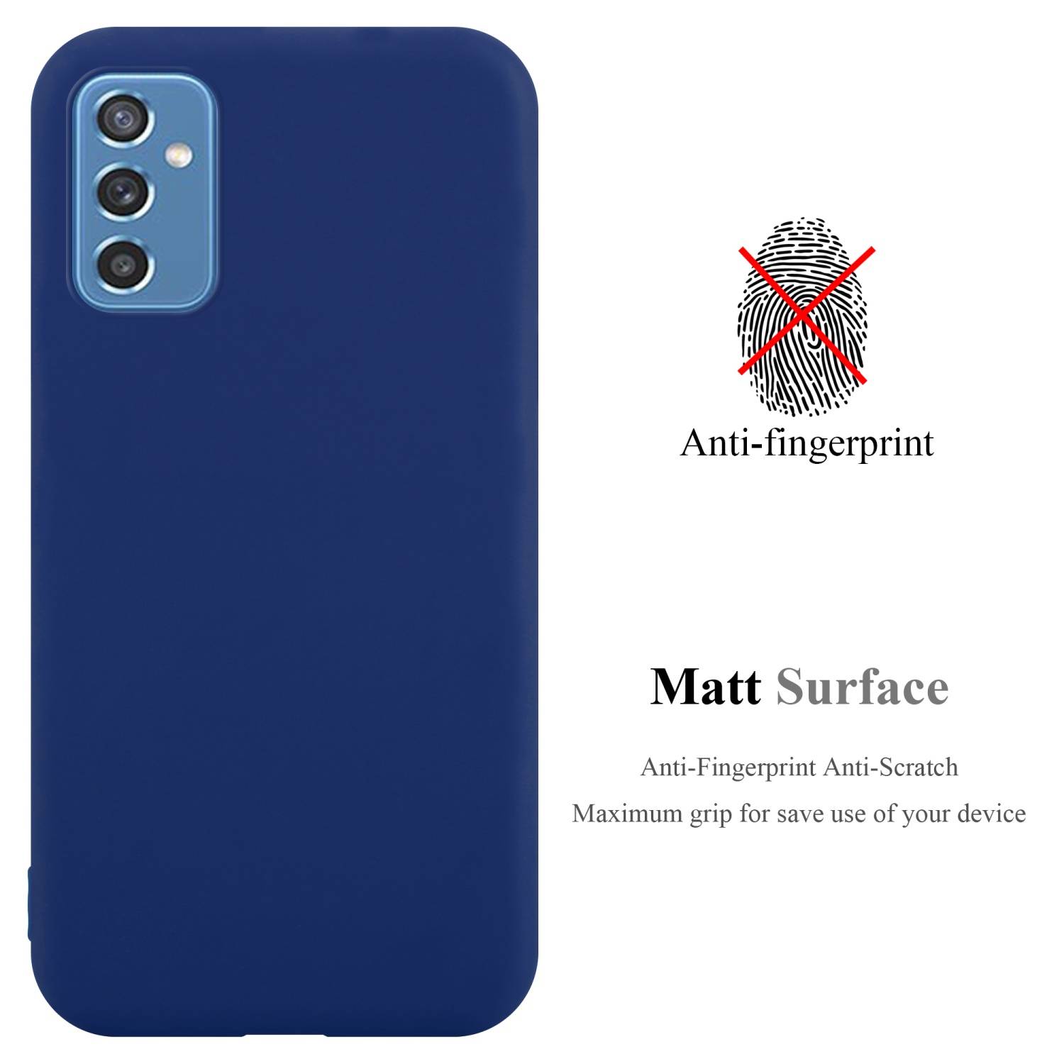 Cadorabo Hülle für Samsung Galaxy M52 5G Schutzhülle in Blau Handyhülle TPU Silikon Etui Case Cover