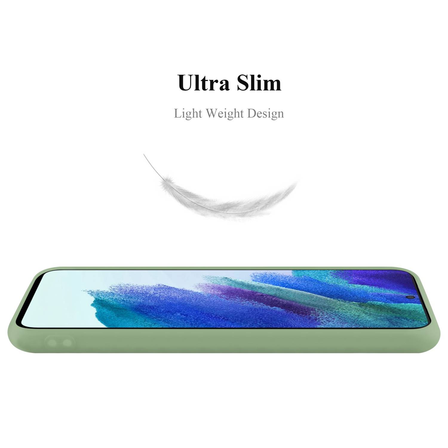 Cadorabo Hülle für Samsung Galaxy S22 Schutzhülle in Grün Handyhülle TPU Silikon Etui Case Cover