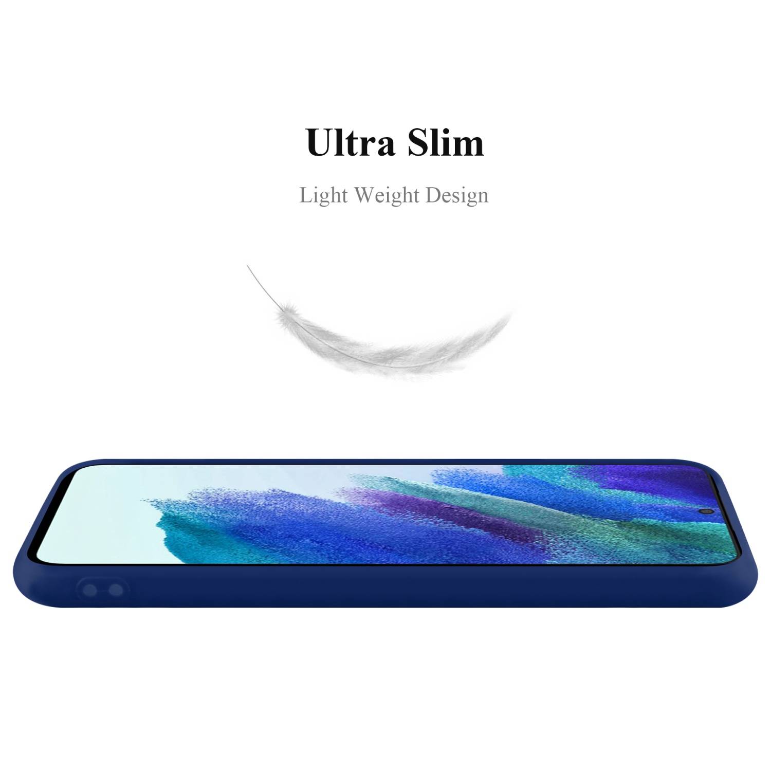 Cadorabo Hülle für Samsung Galaxy S22 Schutzhülle in Blau Handyhülle TPU Silikon Etui Case Cover