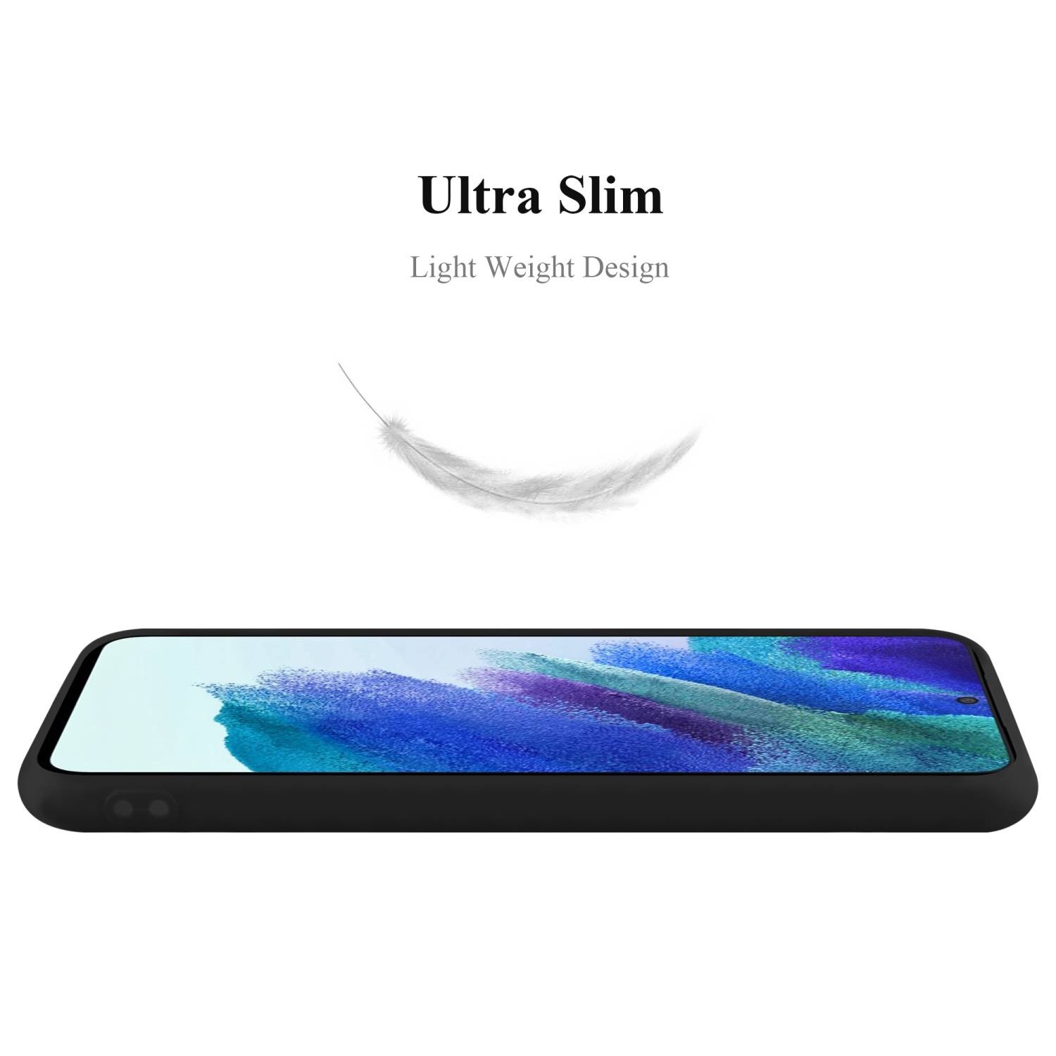 Cadorabo Hülle für Samsung Galaxy S22 Schutzhülle in Schwarz Handyhülle TPU Silikon Etui Case Cover