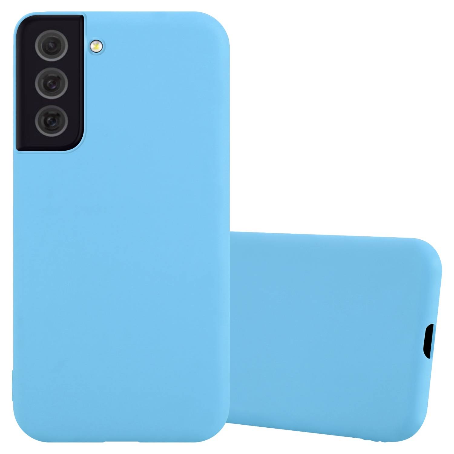 Cadorabo Hülle für Samsung Galaxy S22 Schutzhülle in Blau Handyhülle TPU Silikon Etui Case Cover