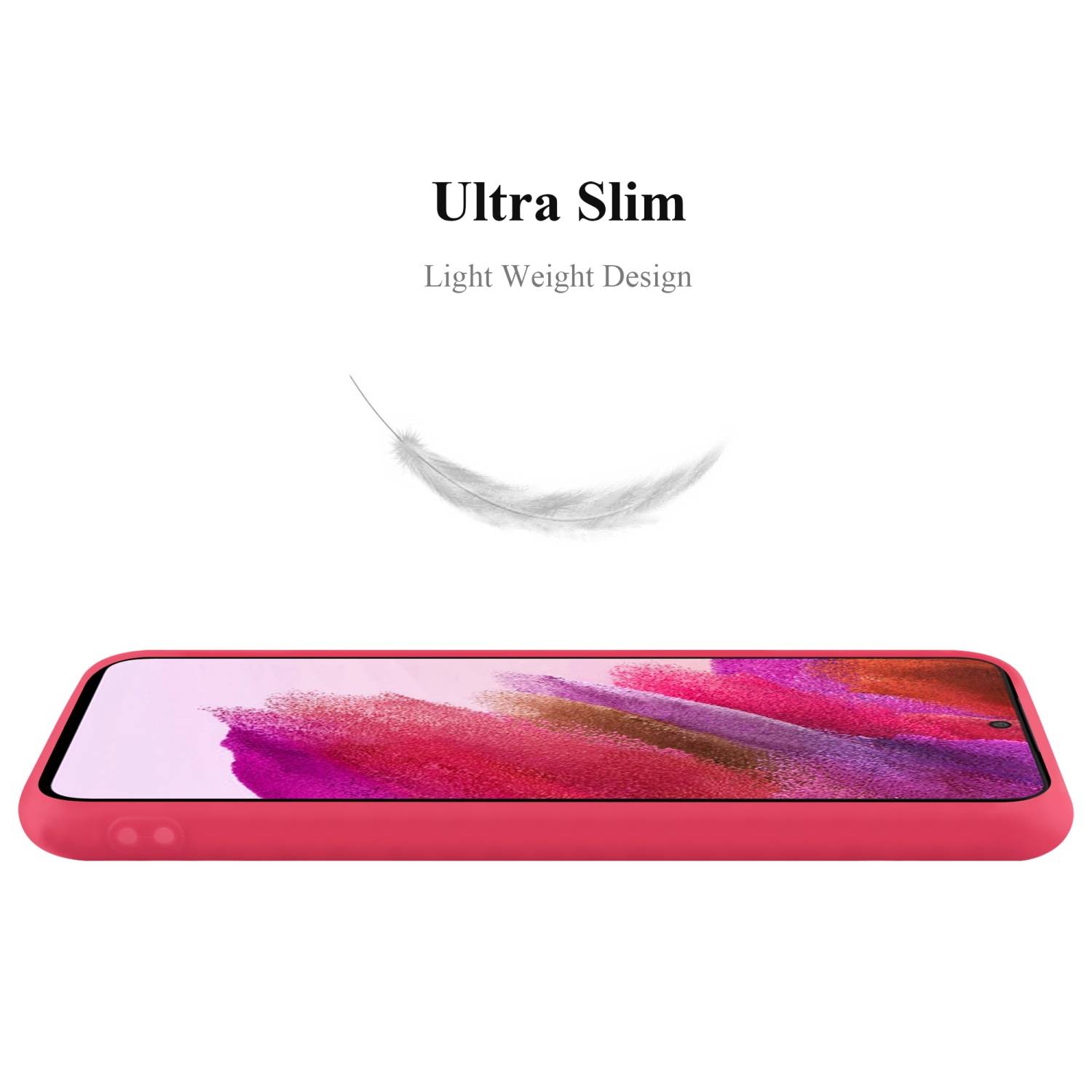 Cadorabo Hülle für Samsung Galaxy S22 PLUS Schutzhülle in Rot Handyhülle TPU Silikon Etui Case Cover