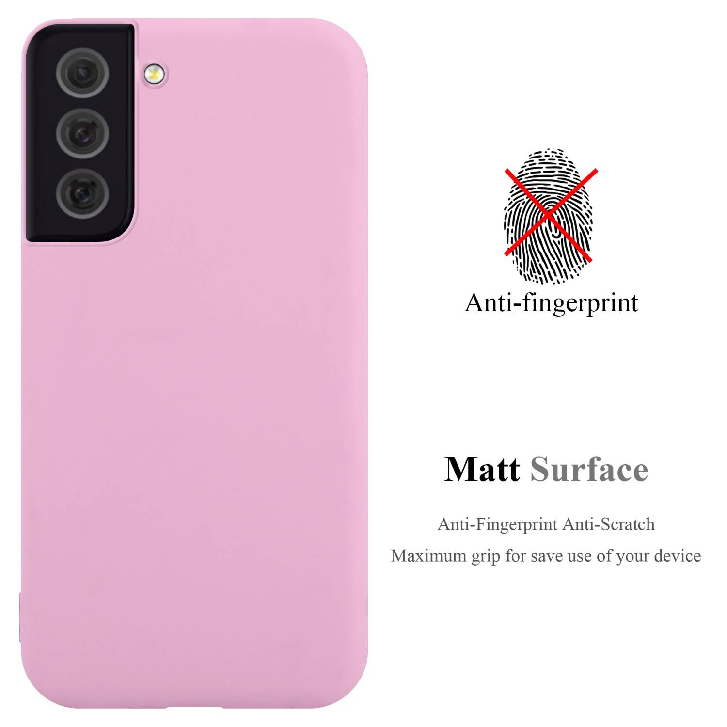 Cadorabo Hülle für Samsung Galaxy S22 PLUS Schutzhülle in Rosa Handyhülle TPU Silikon Etui Case Cover