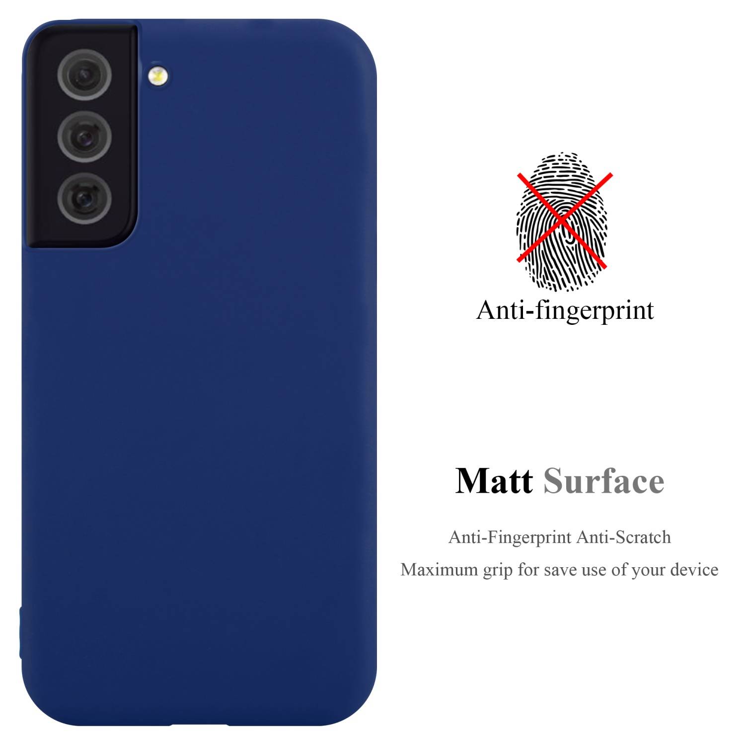 Cadorabo Hülle für Samsung Galaxy S22 PLUS Schutzhülle in Blau Handyhülle TPU Silikon Etui Case Cover