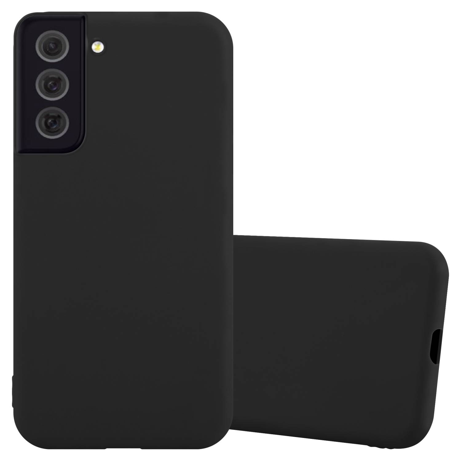 Cadorabo Hülle für Samsung Galaxy S22 PLUS Schutzhülle in Schwarz Handyhülle TPU Silikon Etui Case Cover
