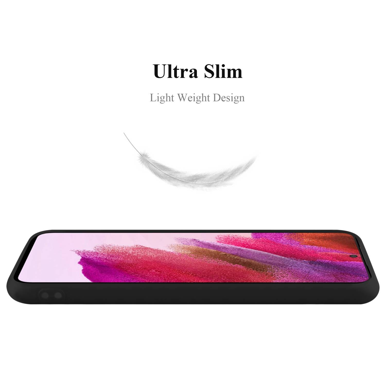 Cadorabo Hülle für Samsung Galaxy S22 PLUS Schutzhülle in Schwarz Handyhülle TPU Silikon Etui Case Cover