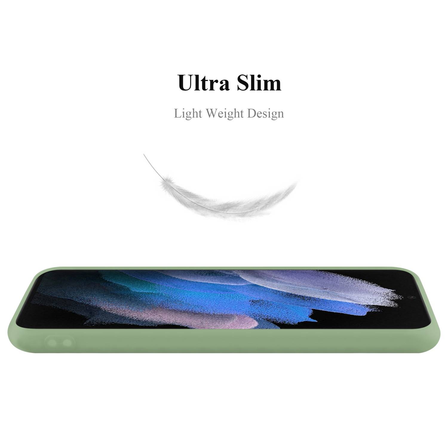 Cadorabo Hülle für Samsung Galaxy S22 ULTRA Schutzhülle in Grün Handyhülle TPU Silikon Etui Case Cover