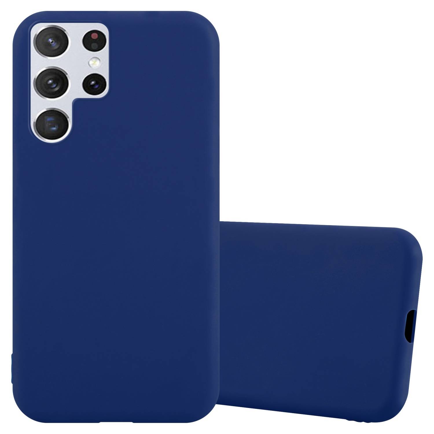 Cadorabo Hülle für Samsung Galaxy S22 ULTRA Schutzhülle in Blau Handyhülle TPU Silikon Etui Case Cover