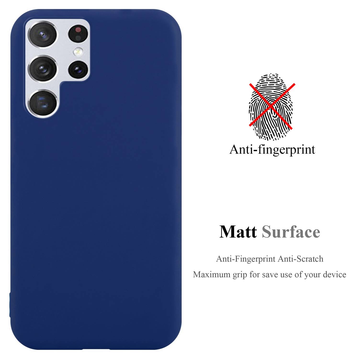 Cadorabo Hülle für Samsung Galaxy S22 ULTRA Schutzhülle in Blau Handyhülle TPU Silikon Etui Case Cover