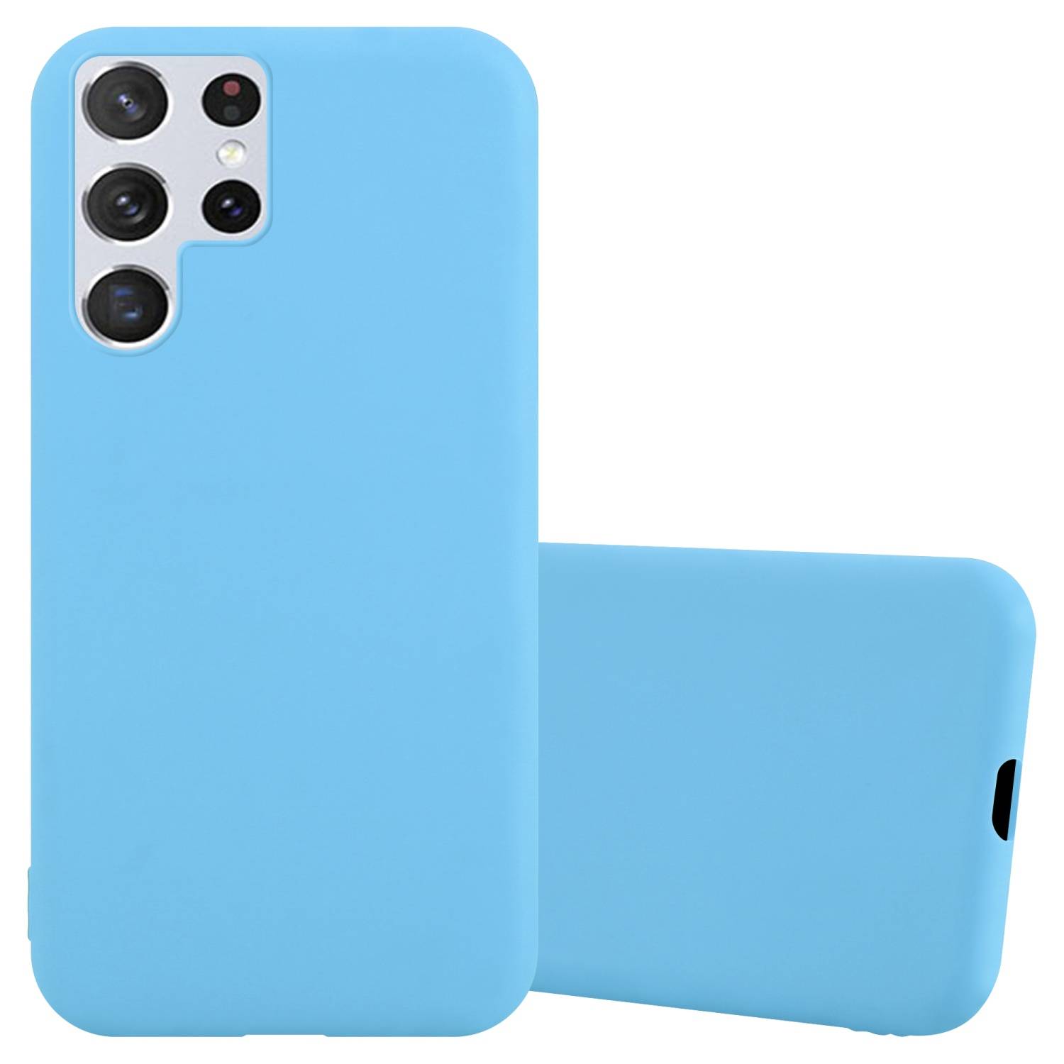 Cadorabo Hülle für Samsung Galaxy S22 ULTRA Schutzhülle in Blau Handyhülle TPU Silikon Etui Case Cover