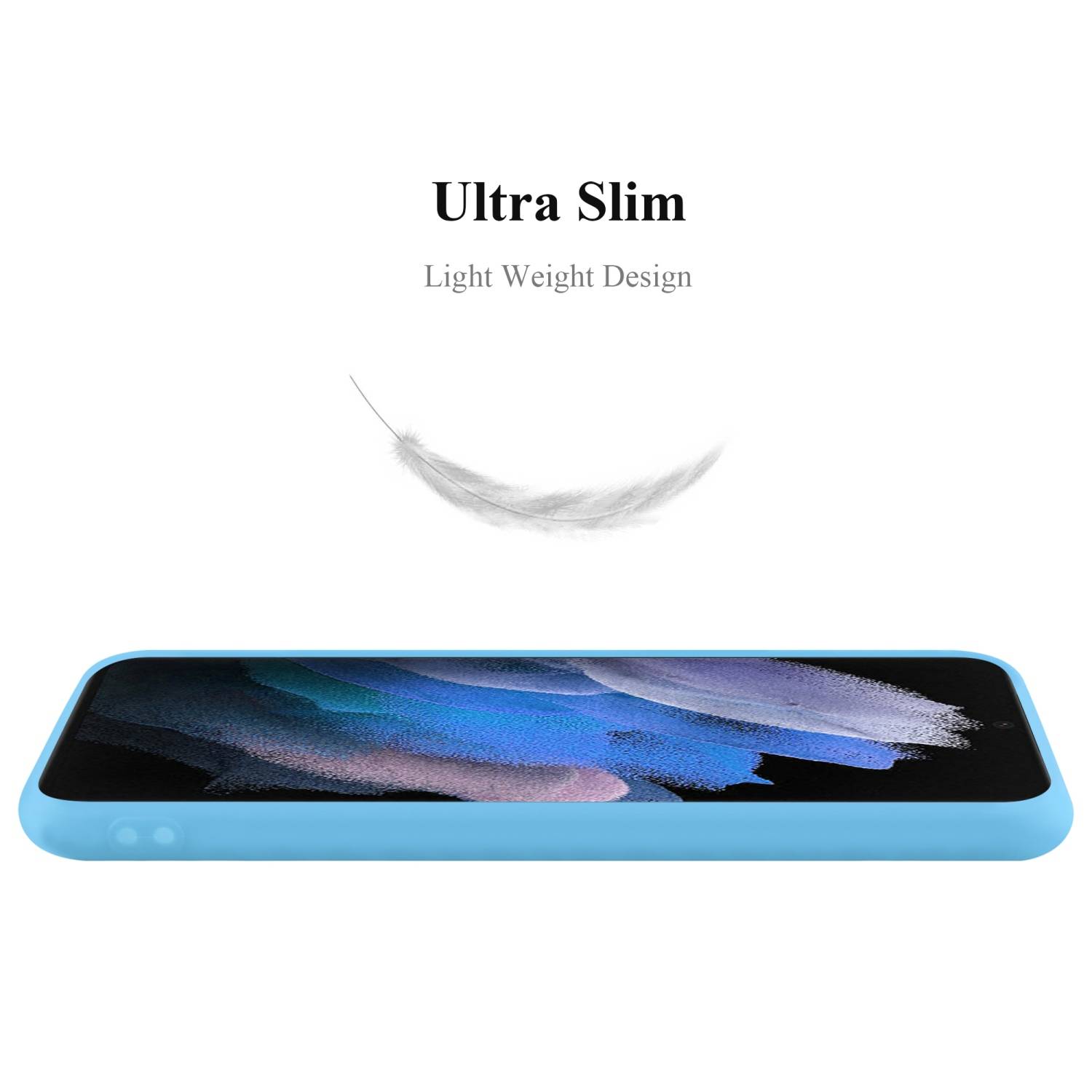 Cadorabo Hülle für Samsung Galaxy S22 ULTRA Schutzhülle in Blau Handyhülle TPU Silikon Etui Case Cover