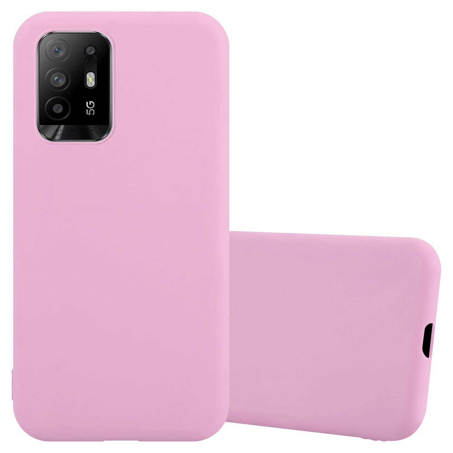 Cadorabo Hülle für Oppo A94 5G Schutzhülle in Rosa Handyhülle TPU Silikon Etui Case Cover