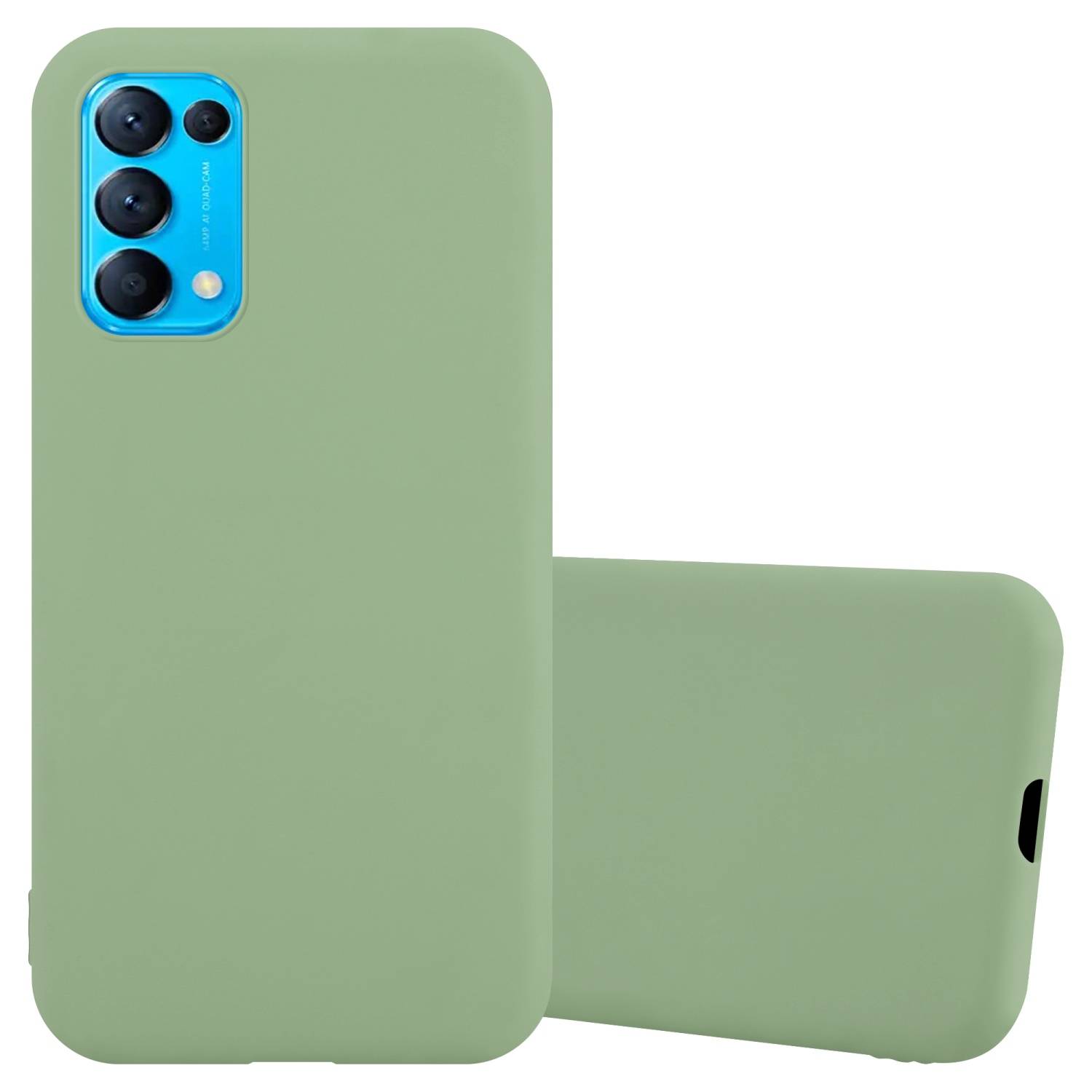Cadorabo Hülle für Oppo FIND X3 LITE Schutzhülle in Grün Handyhülle TPU Silikon Etui Case Cover