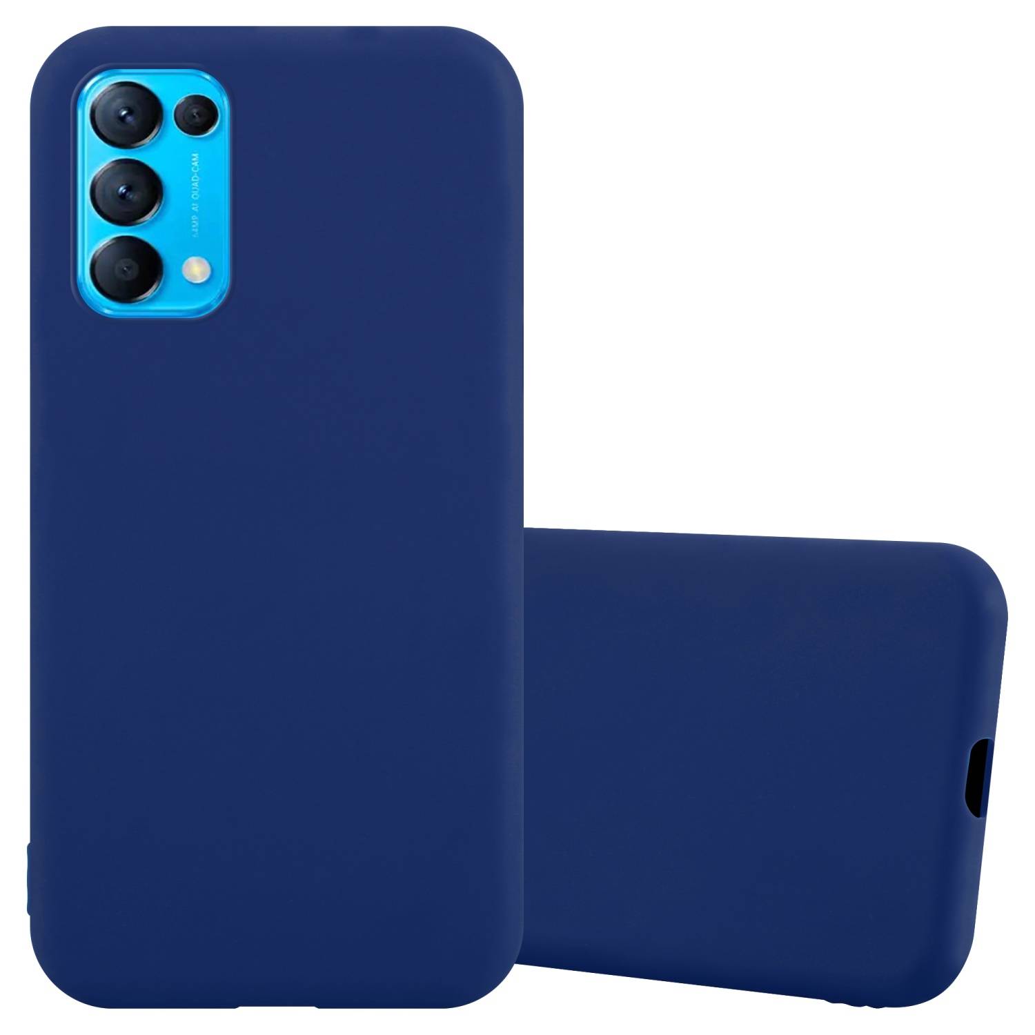 Cadorabo Hülle für Oppo FIND X3 LITE Schutzhülle in Blau Handyhülle TPU Silikon Etui Case Cover
