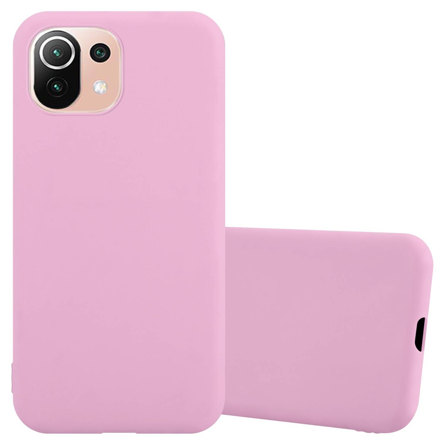 Cadorabo Hülle für Xiaomi Mi 11 LITE (4G / 5G) / 11 LITE NE Schutzhülle in Rosa Handyhülle TPU Silikon Etui Case Cover