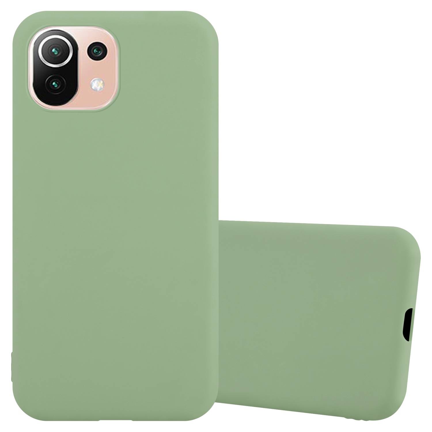 Cadorabo Hülle für Xiaomi Mi 11 LITE (4G / 5G) / 11 LITE NE Schutzhülle in Grün Handyhülle TPU Silikon Etui Case Cover