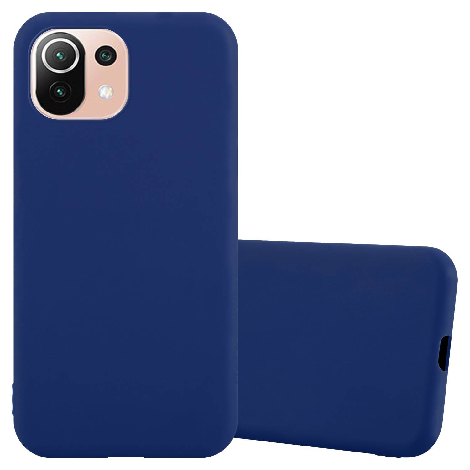 Cadorabo Hülle für Xiaomi Mi 11 LITE (4G / 5G) / 11 LITE NE Schutzhülle in Blau Handyhülle TPU Silikon Etui Case Cover