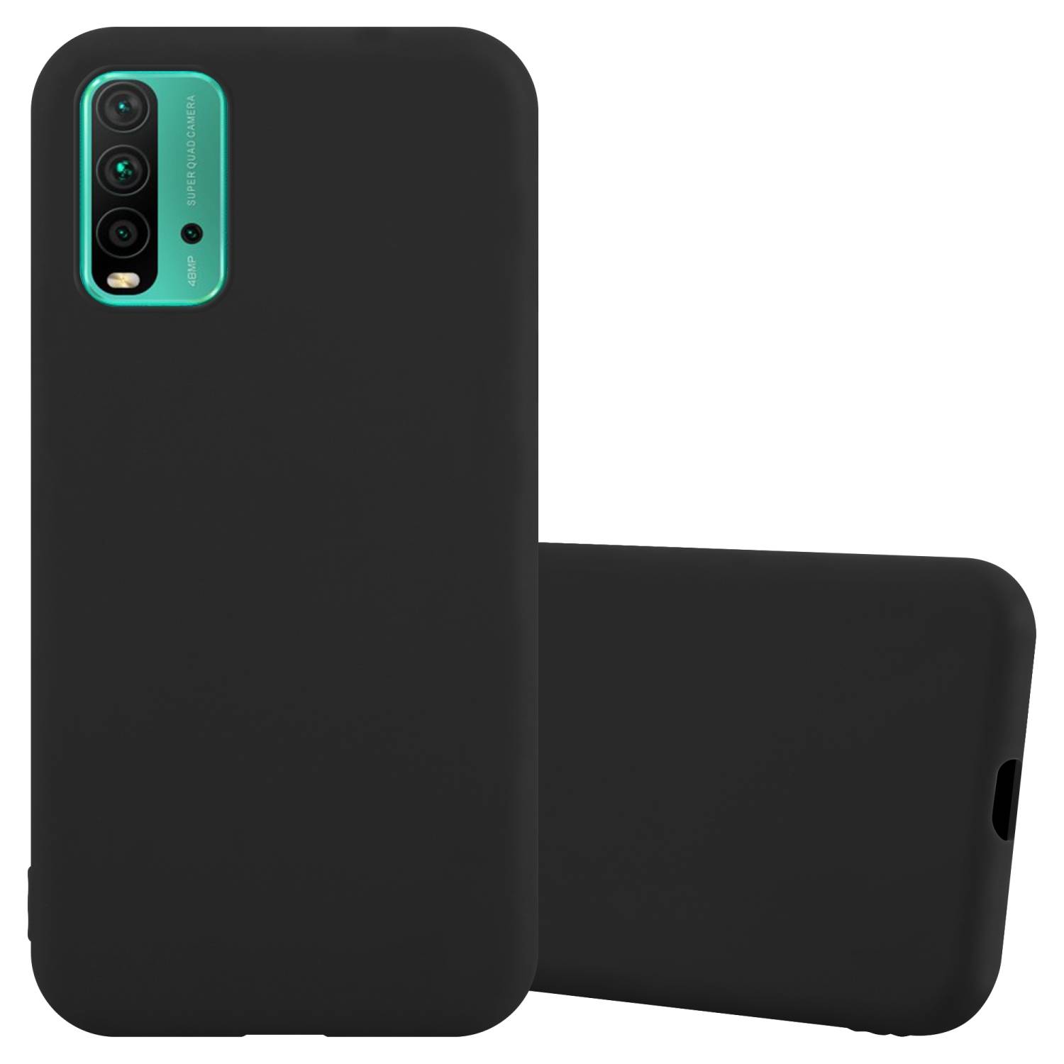 Cadorabo Hülle für Xiaomi RedMi 9T / POCO M3 Schutzhülle in Schwarz Handyhülle TPU Silikon Etui Case Cover