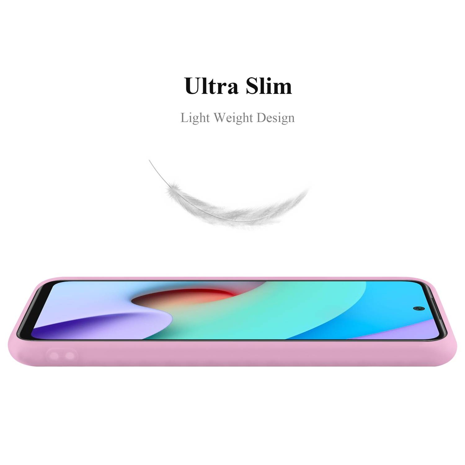 Cadorabo Hülle für Xiaomi RedMi 10 / RedMi NOTE 11 4G Schutzhülle in Rosa Handyhülle TPU Silikon Etui Case Cover
