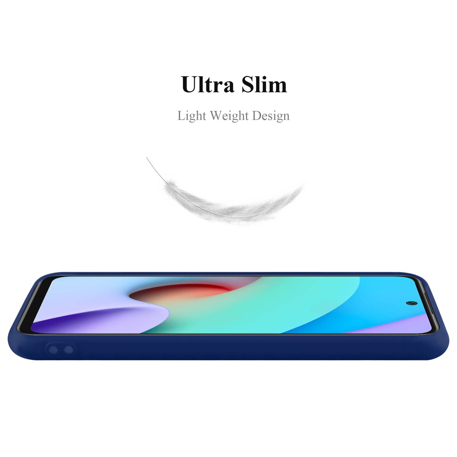 Cadorabo Hülle für Xiaomi RedMi 10 / RedMi NOTE 11 4G Schutzhülle in Blau Handyhülle TPU Silikon Etui Case Cover