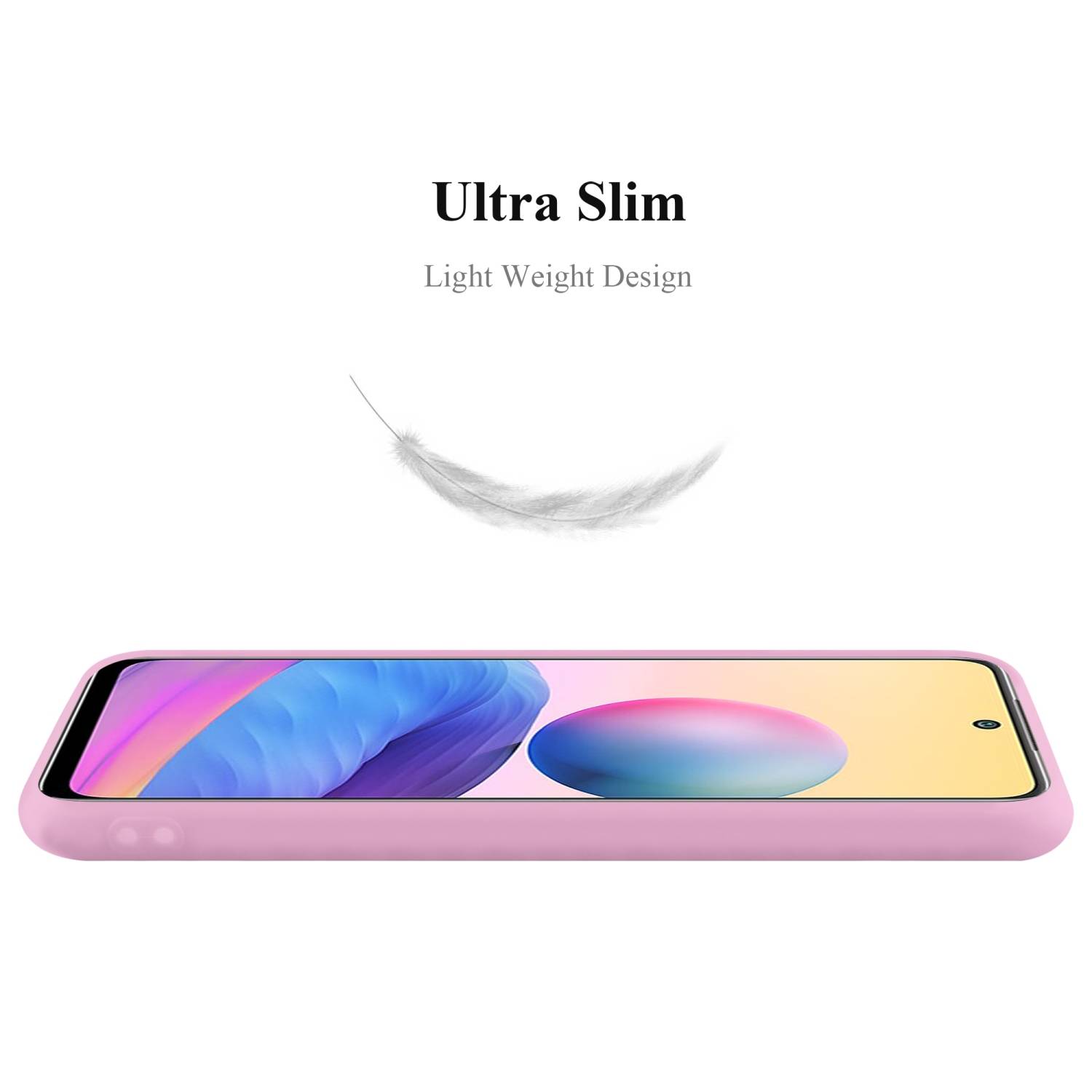 Cadorabo Hülle für Xiaomi RedMi NOTE 10 5G / POCO M3 PRO 5G Schutzhülle in Rosa Handyhülle TPU Silikon Etui Case Cover