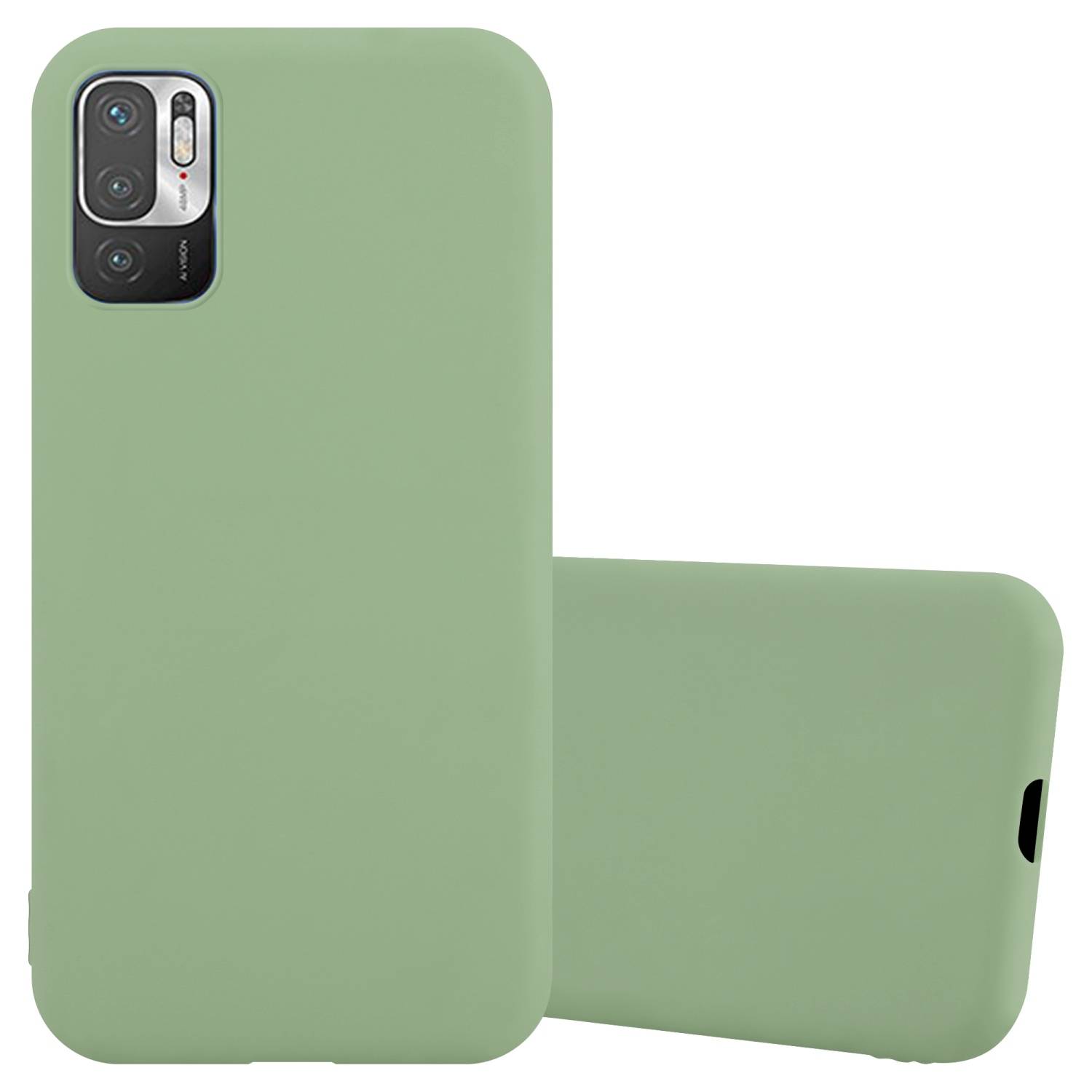 Cadorabo Hülle für Xiaomi RedMi NOTE 10 5G / POCO M3 PRO 5G Schutzhülle in Grün Handyhülle TPU Silikon Etui Case Cover