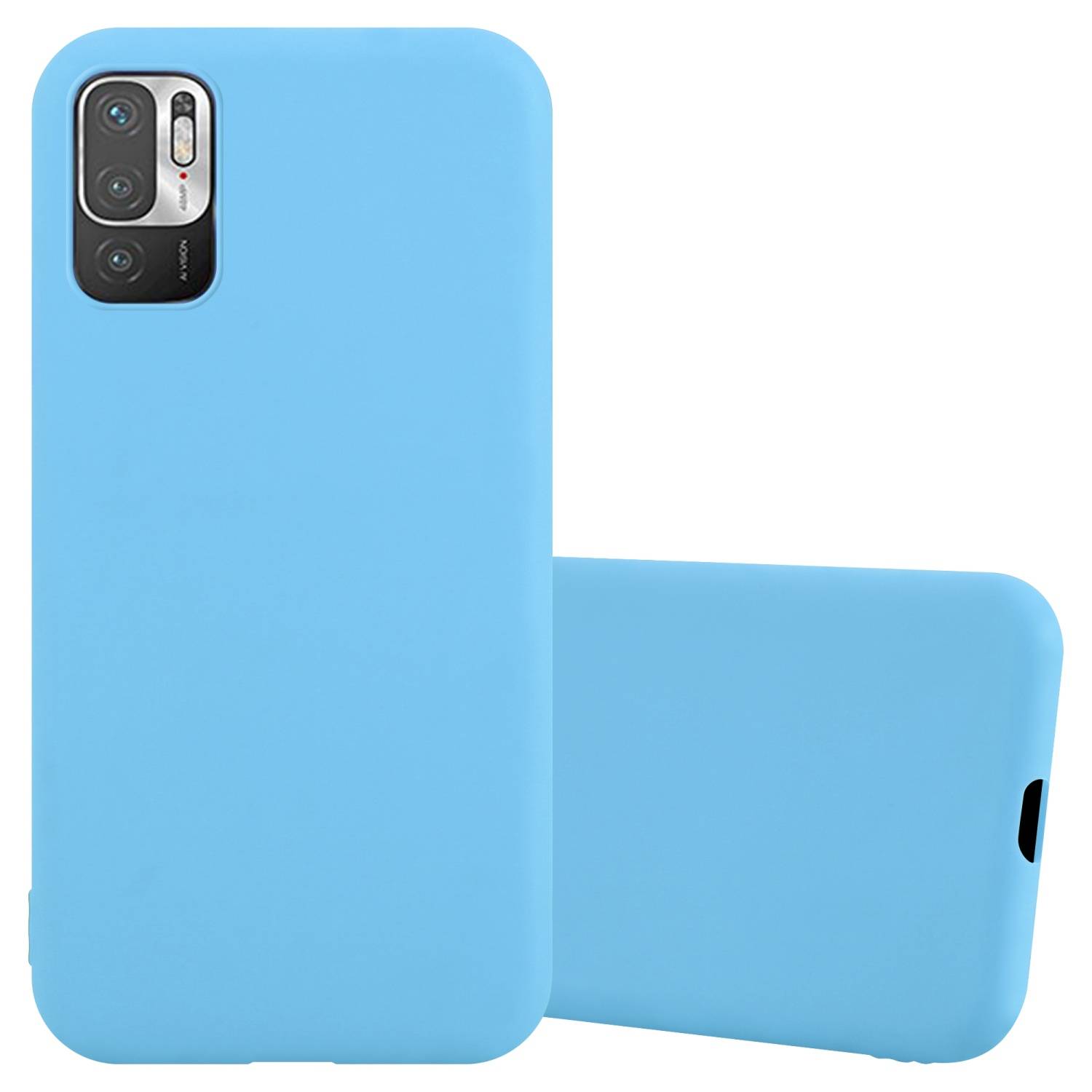 Cadorabo Hülle für Xiaomi RedMi NOTE 10 5G / POCO M3 PRO 5G Schutzhülle in Blau Handyhülle TPU Silikon Etui Case Cover