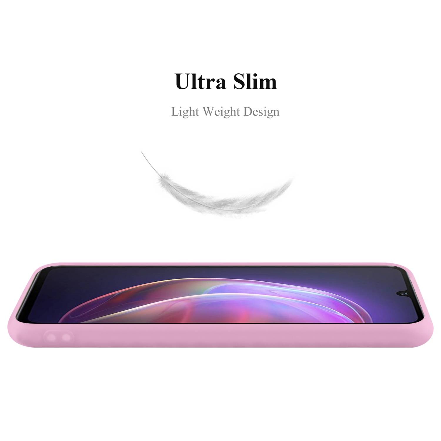 Cadorabo Hülle für Vivo V21 4G / 5G Schutzhülle in Rosa Handyhülle TPU Silikon Etui Case Cover