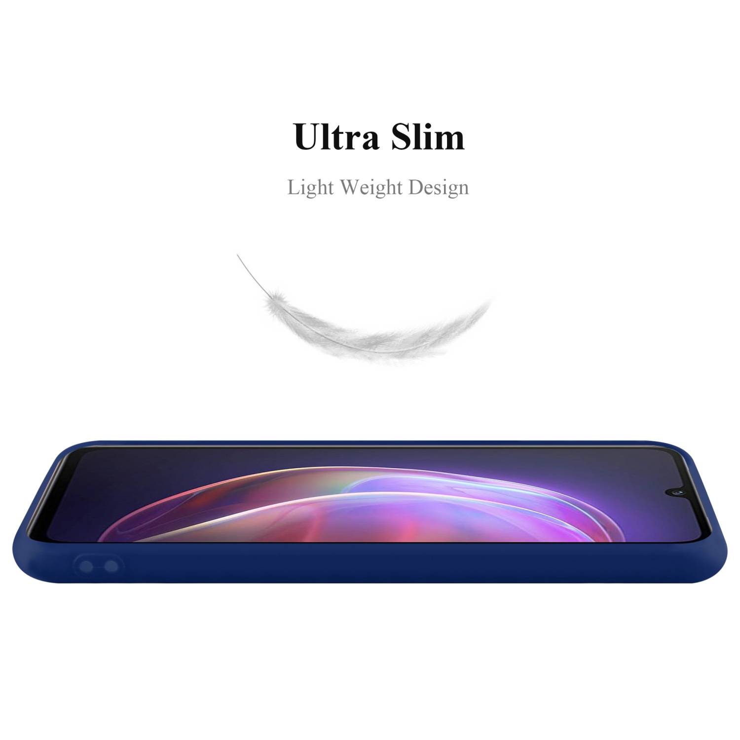 Cadorabo Hülle für Vivo V21 4G / 5G Schutzhülle in Blau Handyhülle TPU Silikon Etui Case Cover