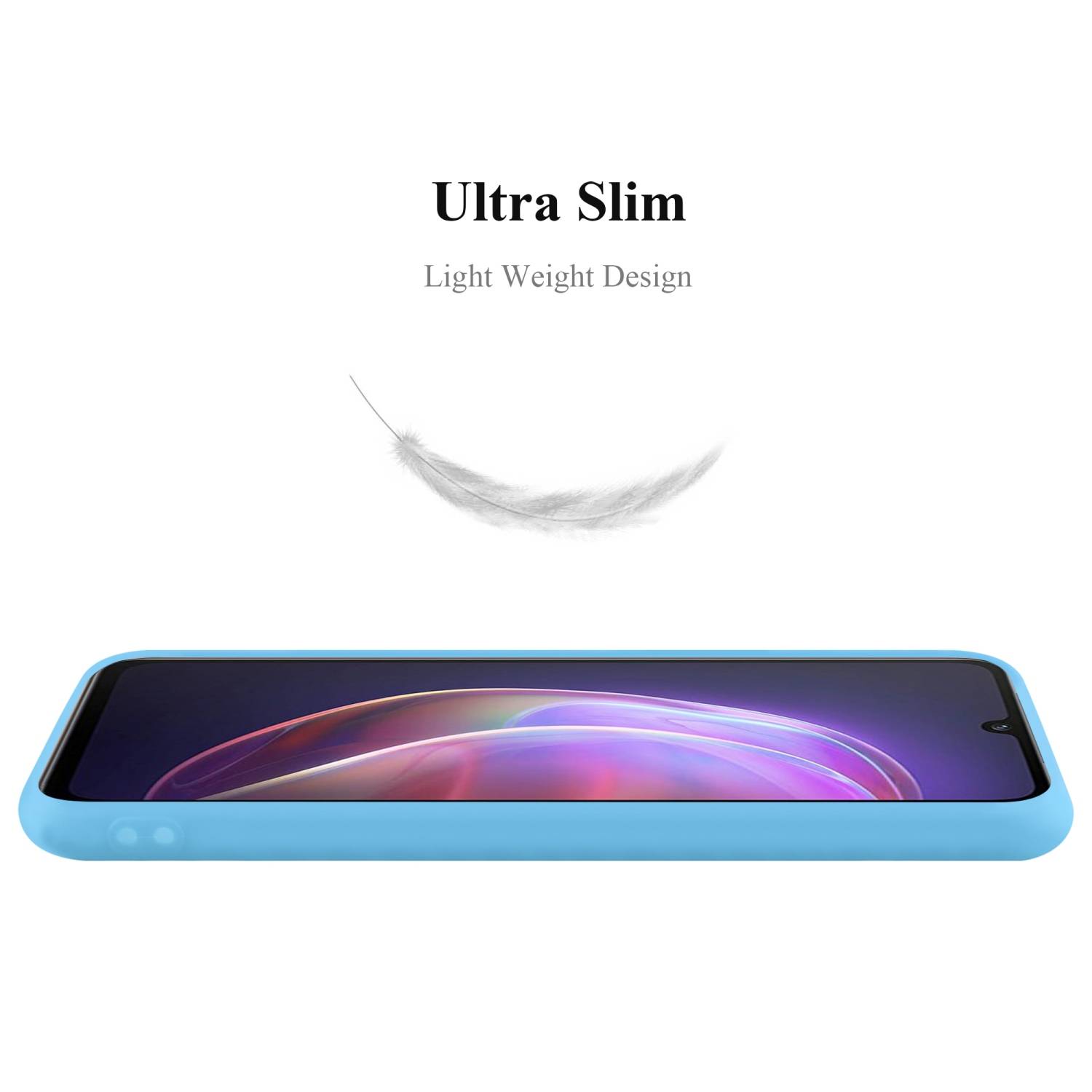 Cadorabo Hülle für Vivo V21 4G / 5G Schutzhülle in Blau Handyhülle TPU Silikon Etui Case Cover
