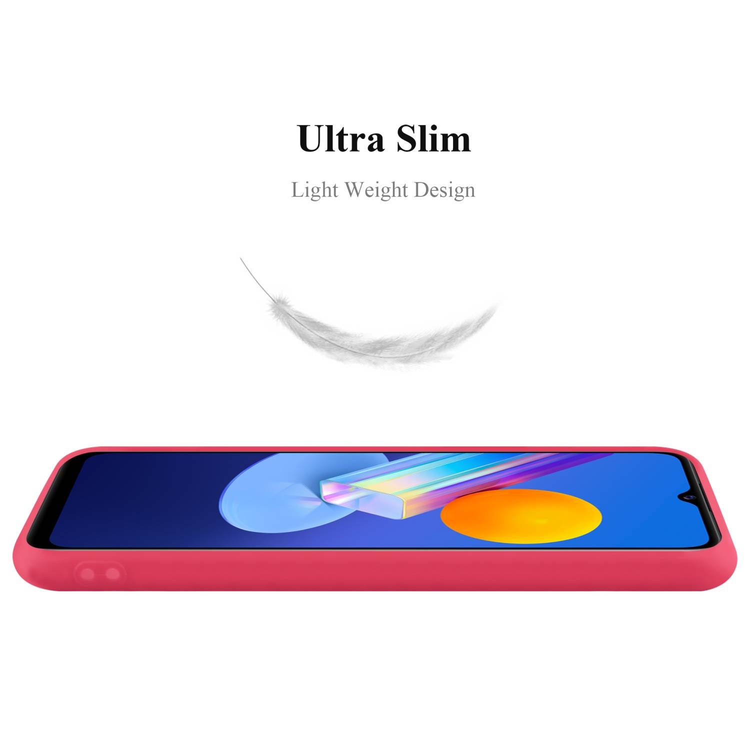 Cadorabo Hülle für Vivo Y52 5G / Y72 5G Schutzhülle in Rot Handyhülle TPU Silikon Etui Case Cover