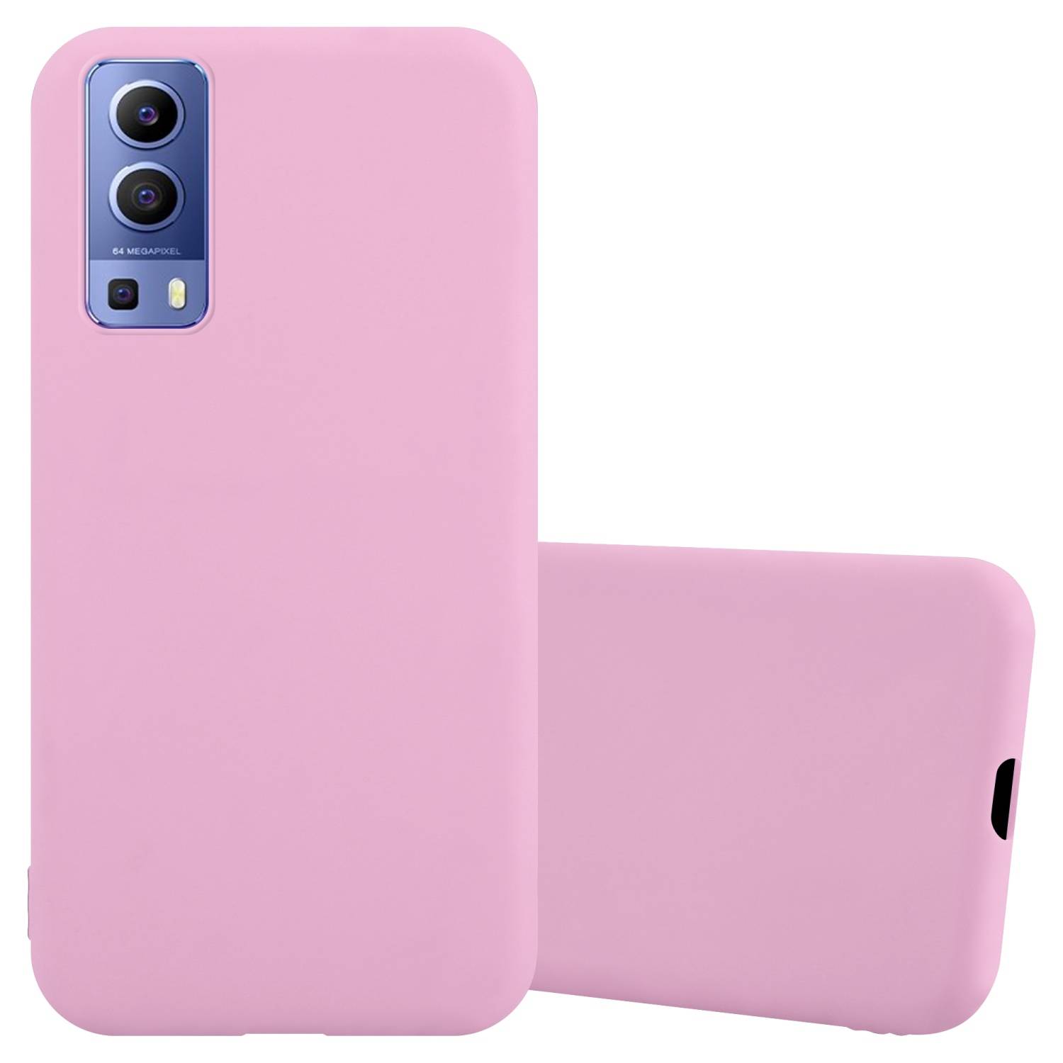 Cadorabo Hülle für Vivo Y52 5G / Y72 5G Schutzhülle in Rosa Handyhülle TPU Silikon Etui Case Cover