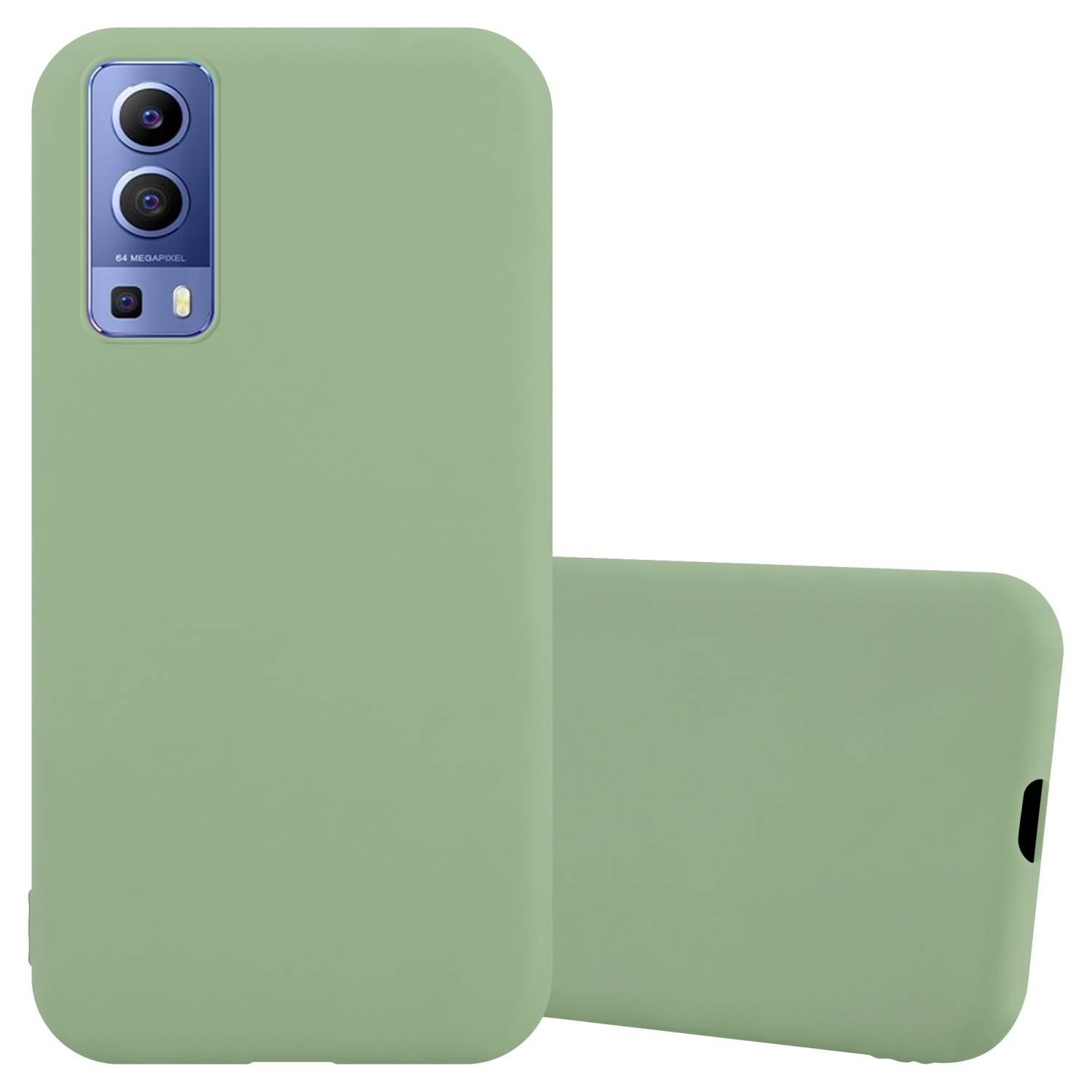 Cadorabo Hülle für Vivo Y52 5G / Y72 5G Schutzhülle in Grün Handyhülle TPU Silikon Etui Case Cover