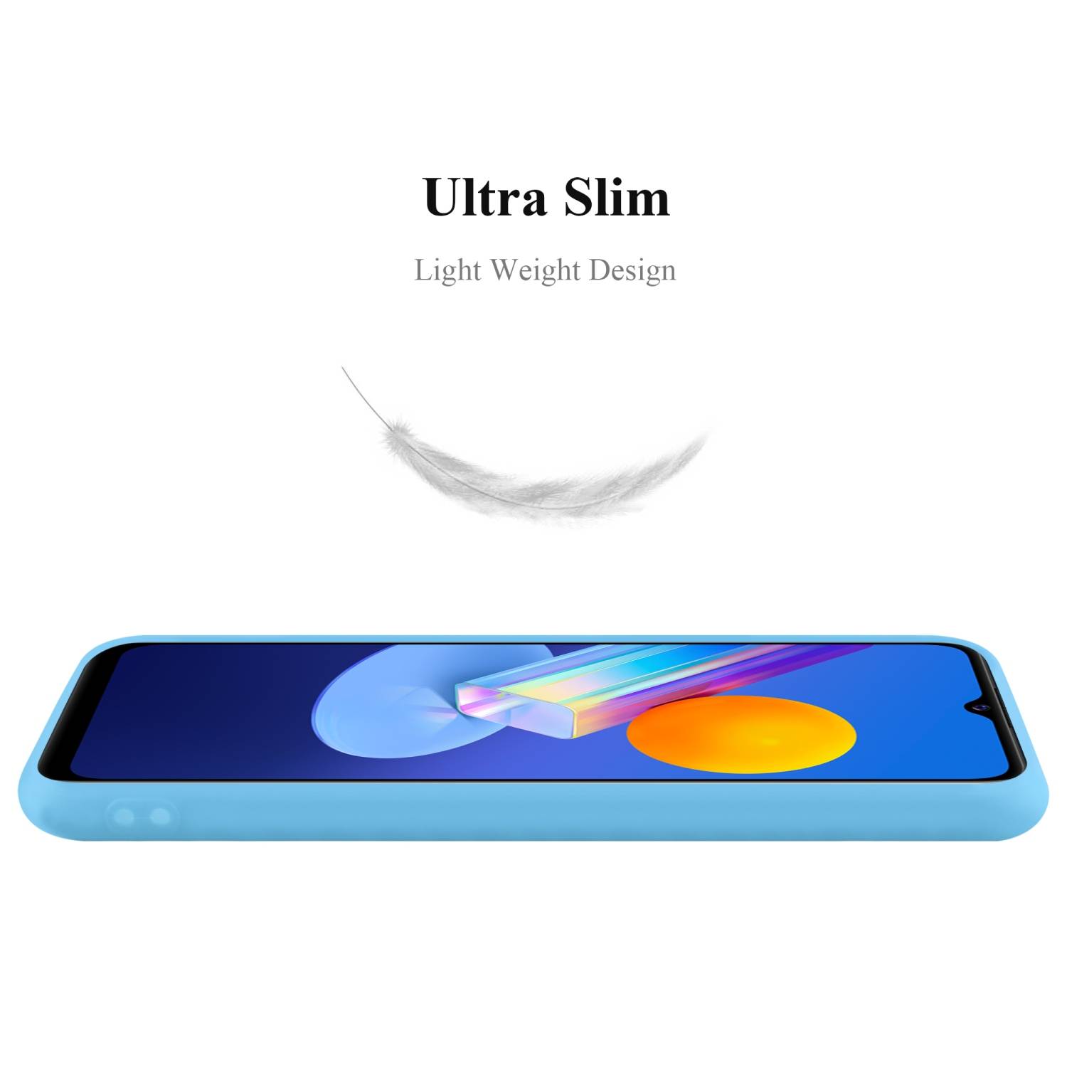 Cadorabo Hülle für Vivo Y52 5G / Y72 5G Schutzhülle in Blau Handyhülle TPU Silikon Etui Case Cover