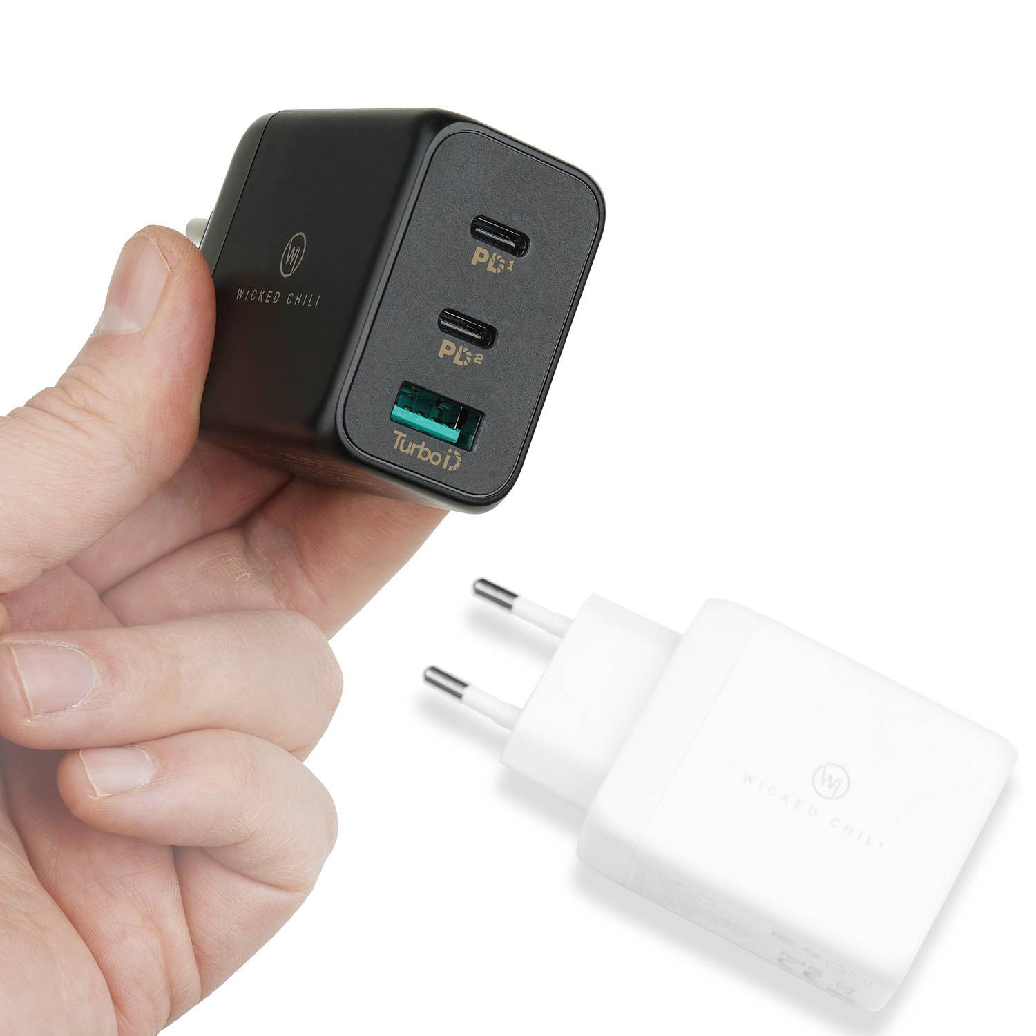 Wicked Chili 65W Netzteil mit USB-C PD, PPS und QC4.0+ für Surface Laptop, Book, Go, Pro, Notebook, Handy und Tablet