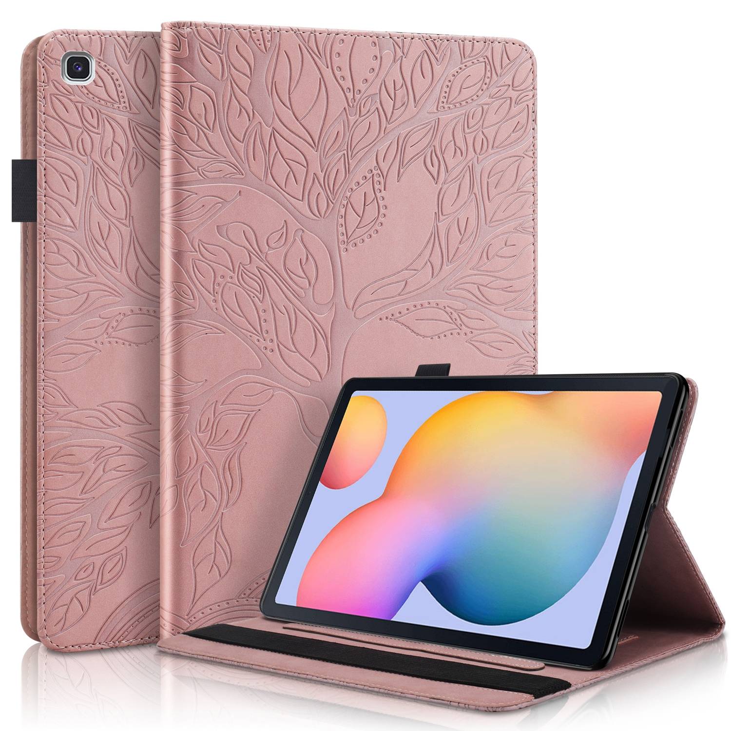 Für Tablet Baum Muster Tasche Kunst-Leder Hülle Etuis Cover Schutz Case Zubehör