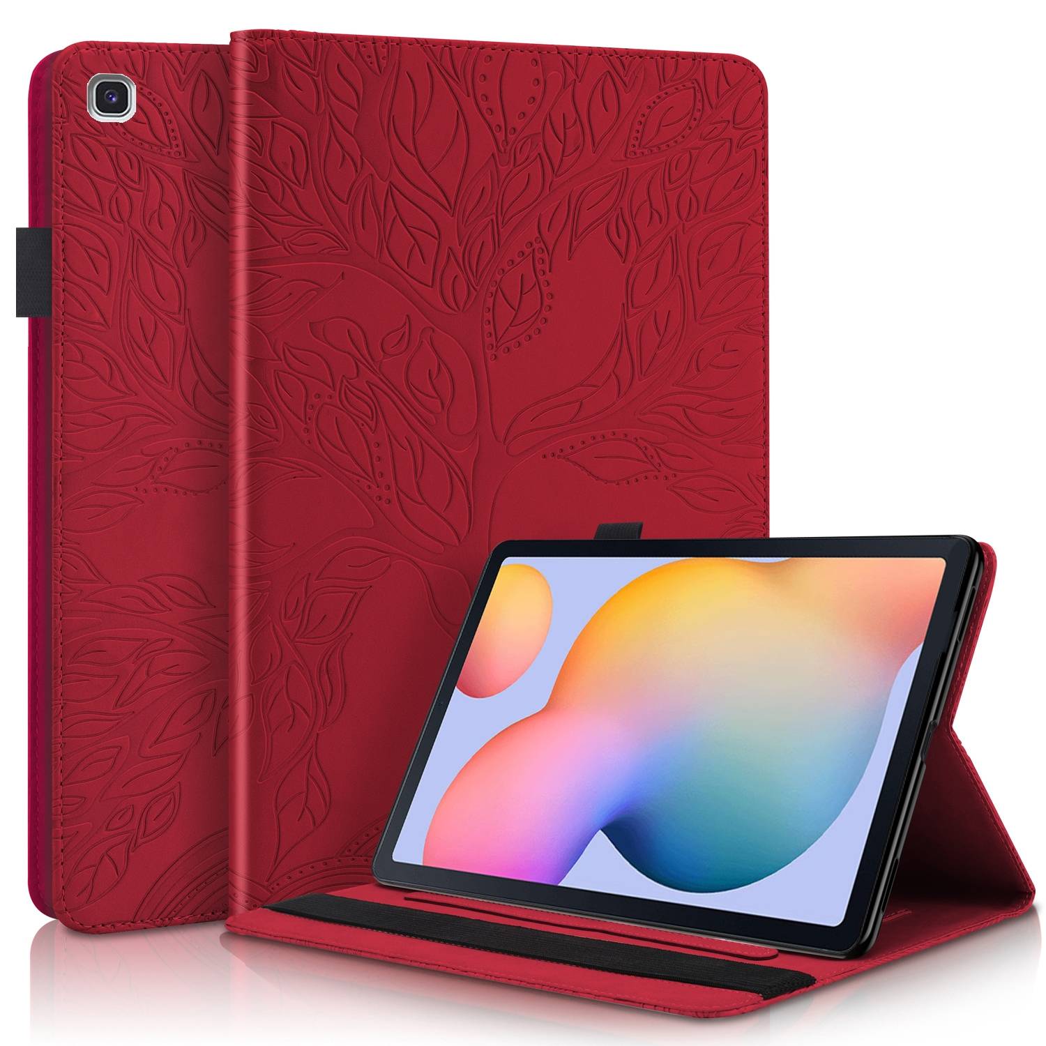 Für Tablet Baum Muster Tasche Kunst-Leder Hülle Etuis Cover Schutz Case Zubehör