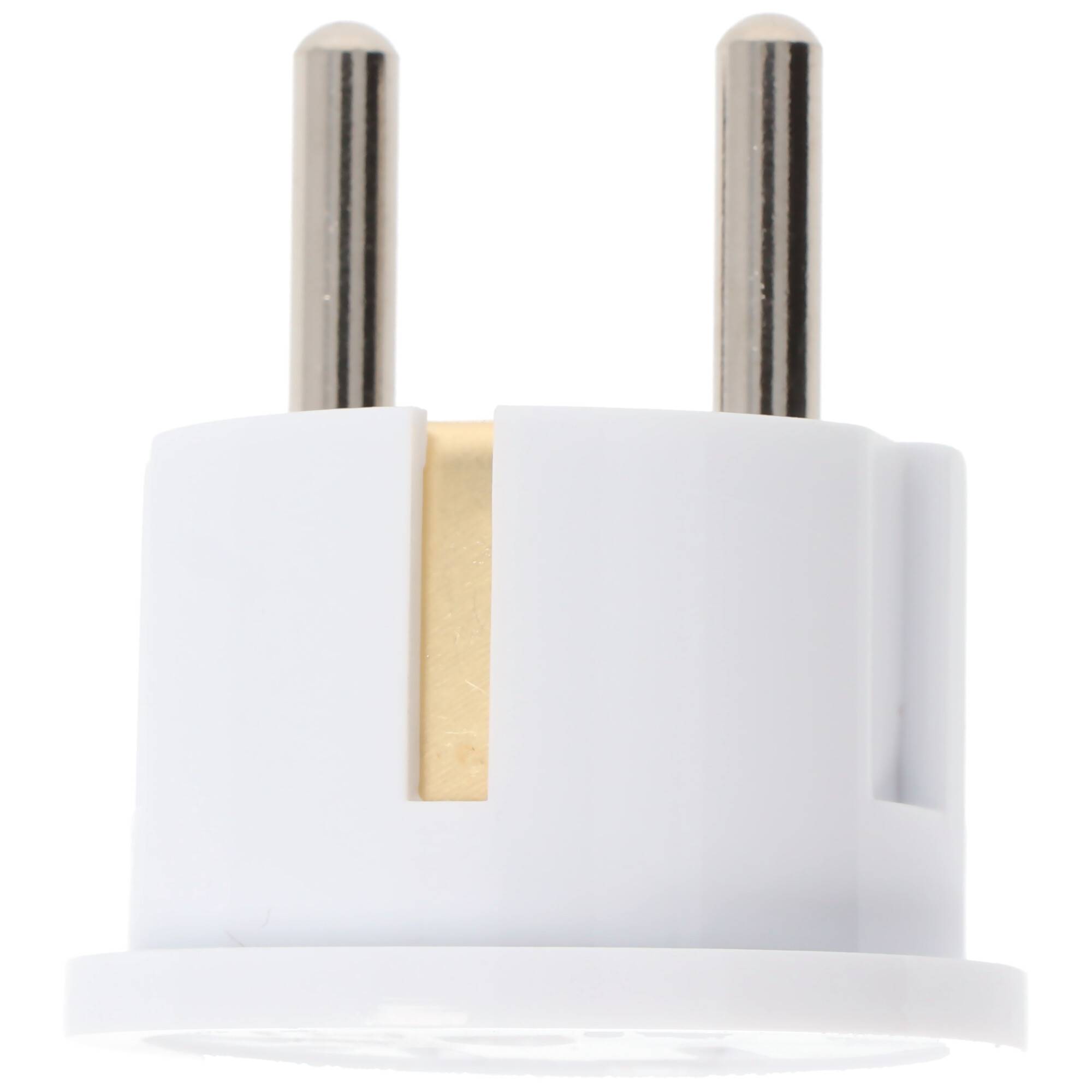 Goobay Netzadapter US/Japan, Weiß - Schutzkontaktstecker (Typ F, CEE 7/7) > US-/Japan-Buchse (Typ B, NEMA 5-15, 3-polig)