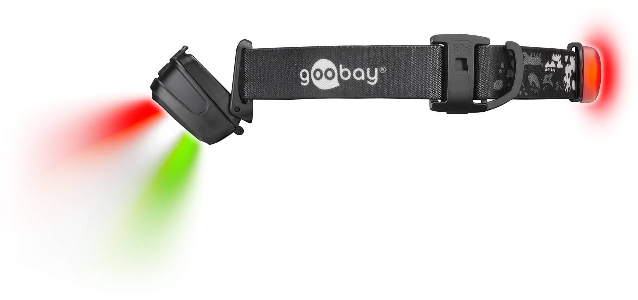 Goobay LED-Stirnlampe High Bright 240 - mit 240 lm und kalt-weißem Licht (6500 K), ideal für Freizeit, Sport, Camping, A