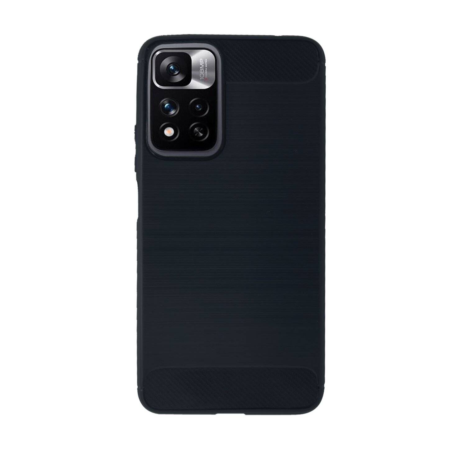 Silikon Hülle Carbon kompatibel mit XIAOMI REDMI NOTE 11 PRO PLUS 5G Case TPU Soft Handyhülle Cover Schutzhülle Schwarz