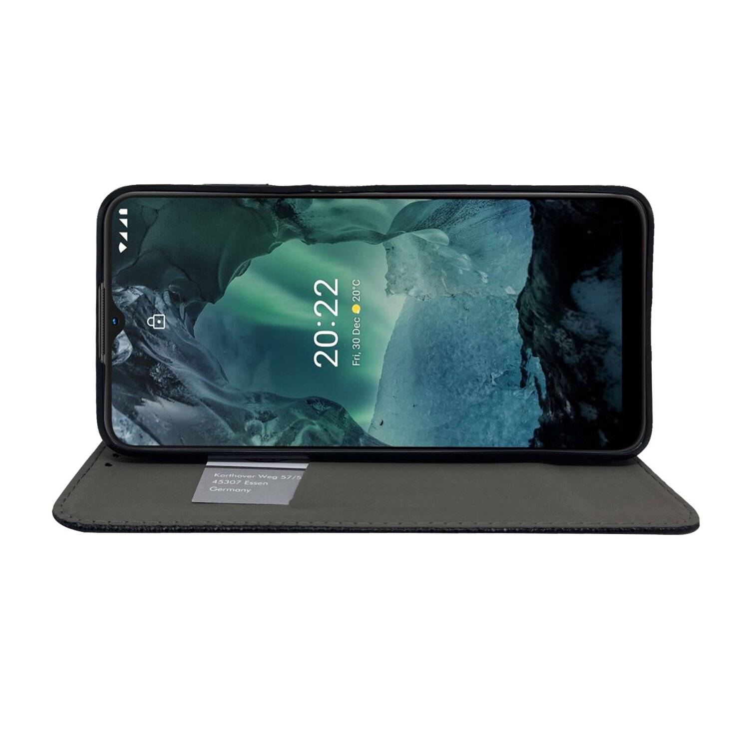 Buch Tasche "Smart" kompatibel mit NOKIA G21 4G Handy Hülle Etui Brieftasche Schutzhülle mit Standfunktion, Kartenfach Schwarz