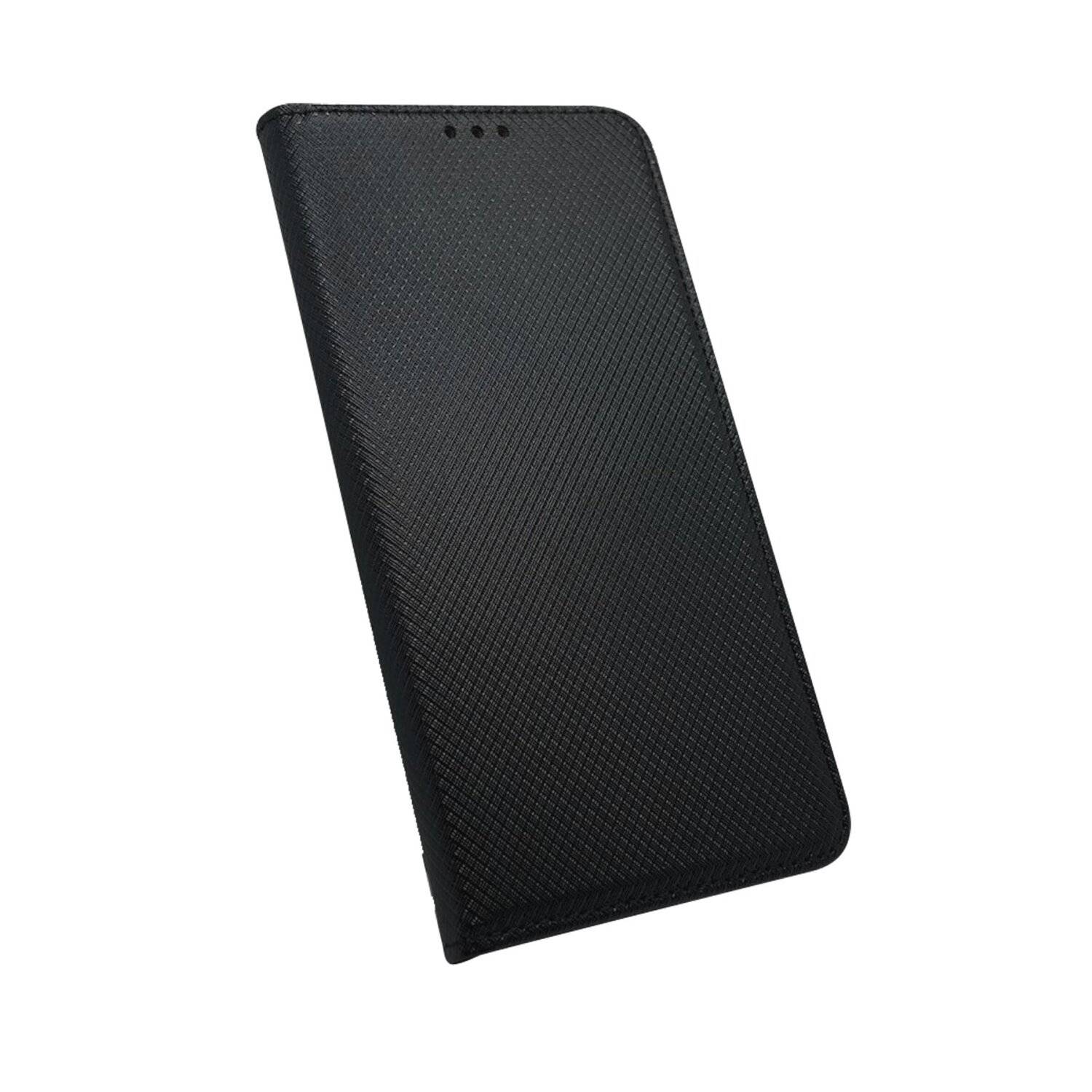 Buch Tasche "Smart" kompatibel mit Samsung Galaxy M52 5G Handy Hülle Etui Brieftasche Schutzhülle mit Standfunktion, Kartenfach Schwarz