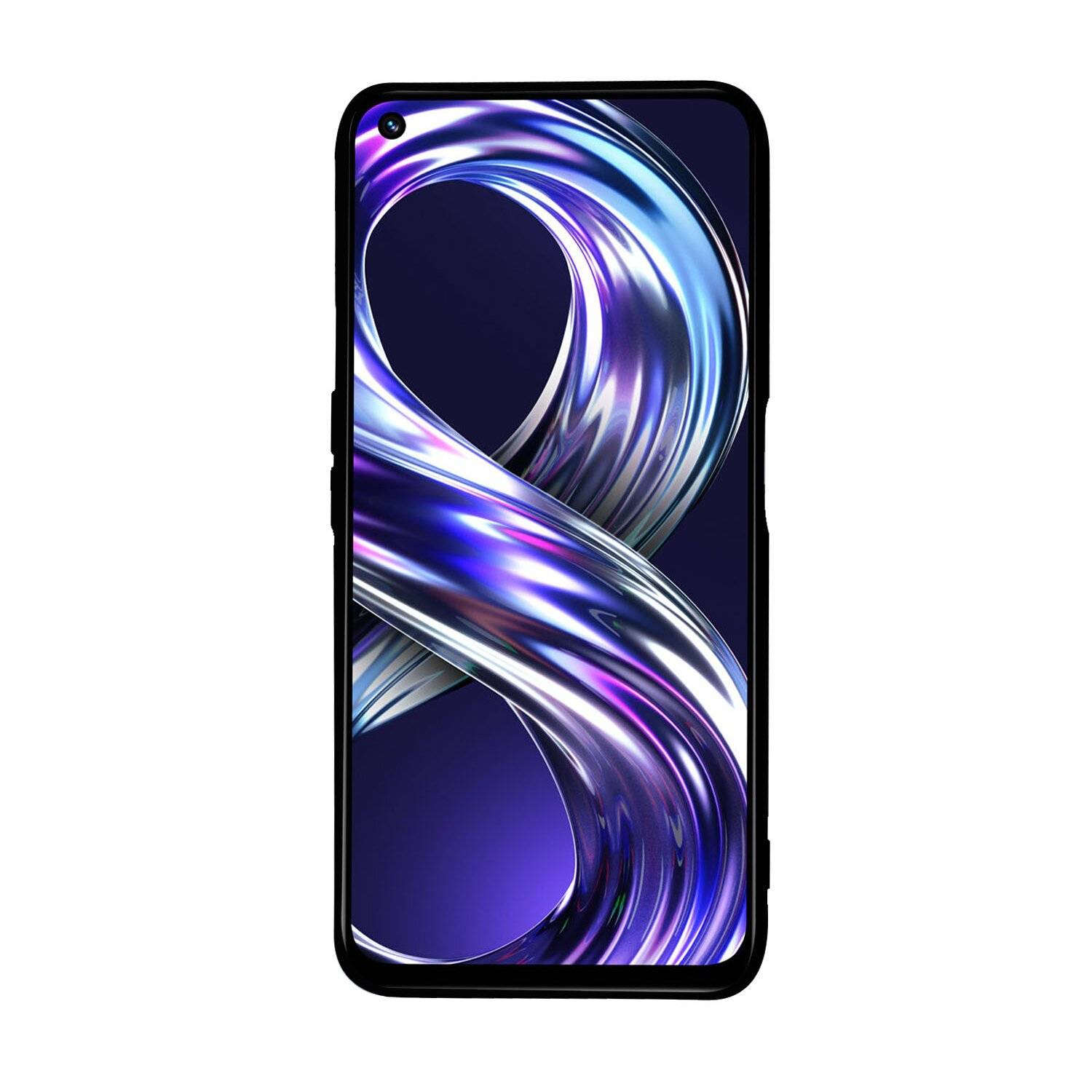 Silikon Hülle Basic kompatibel mit REALME 8i Case TPU Soft Handy Cover Schutz Schwarz