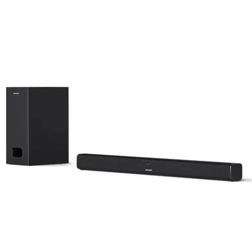 SHARP HT-SBW110 – 2.1 Slim Soundbar-System – 180W, externer Subwoofer, HDMI ARC-CEC, Bluetooth, ideal für TVs ab 32 Zoll SHARP HT-SBW110 – 2.1 Slim Soundbar-System – 180W, externer Subwoofer, HDMI ARC-CEC, Bluetooth, ideal für TVs ab 32 Zoll